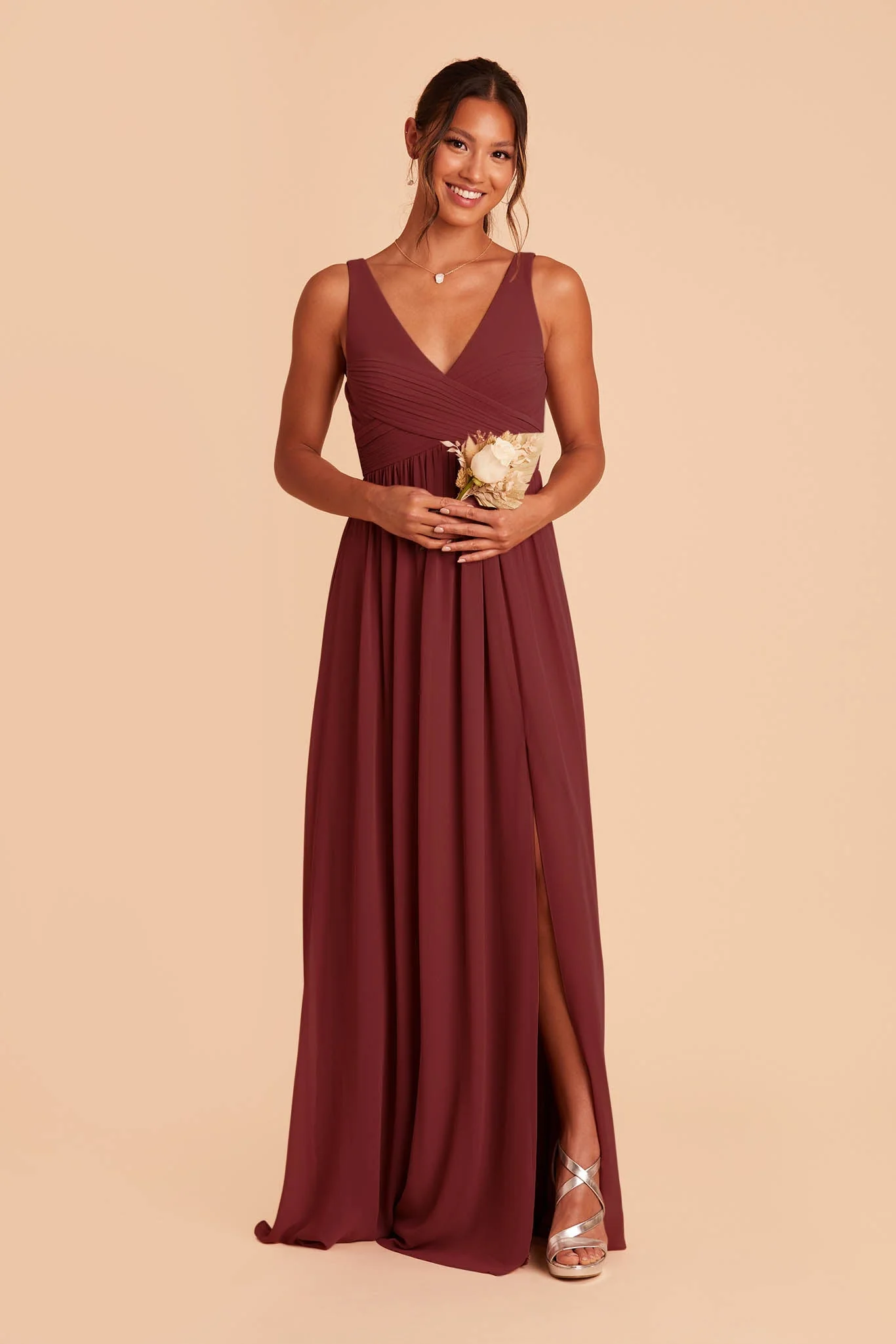 Laurie Empire Dress - Rosewood - necksoother