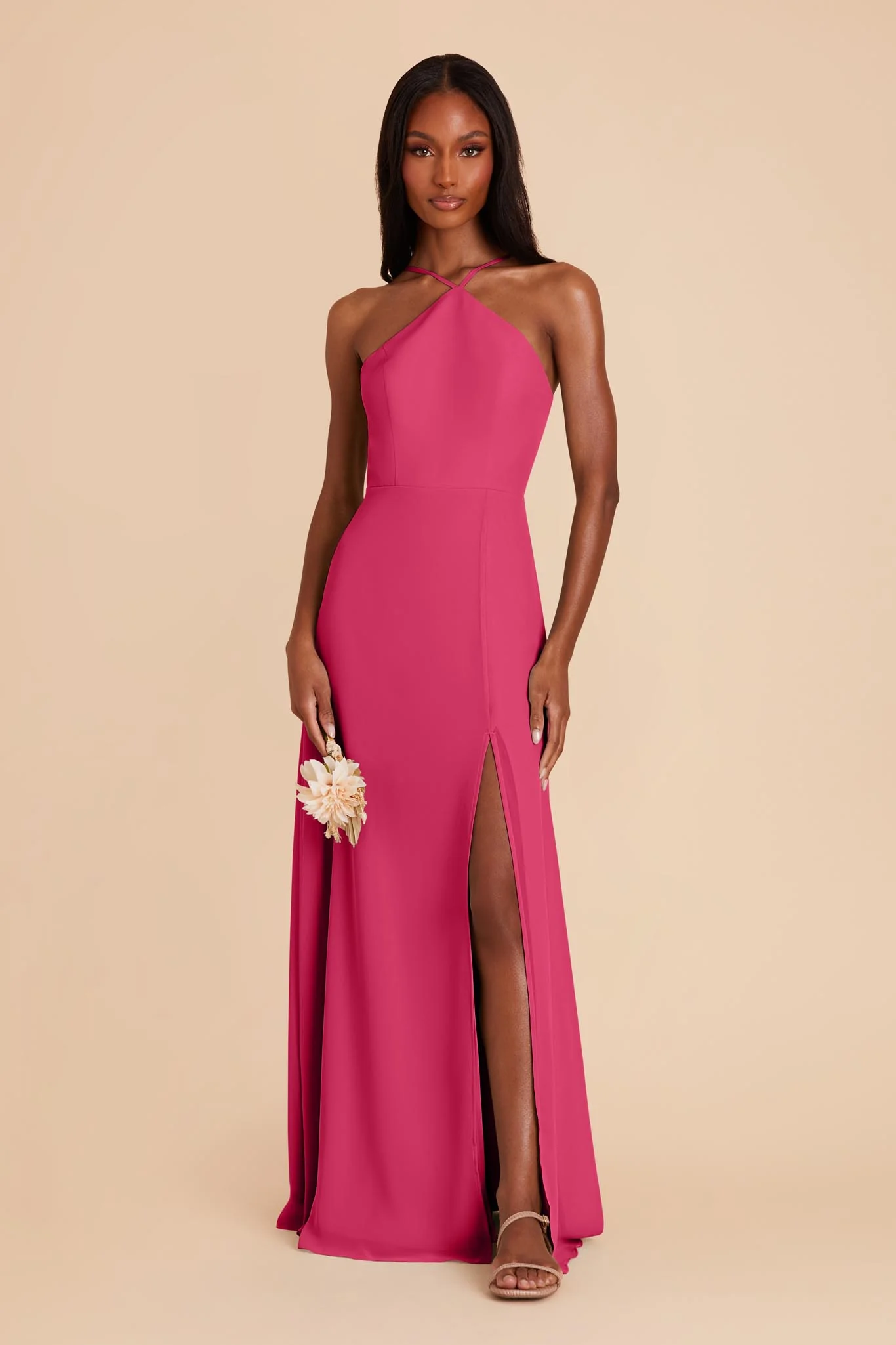 Juliet Chiffon Dress - Fuchsia - necksoother