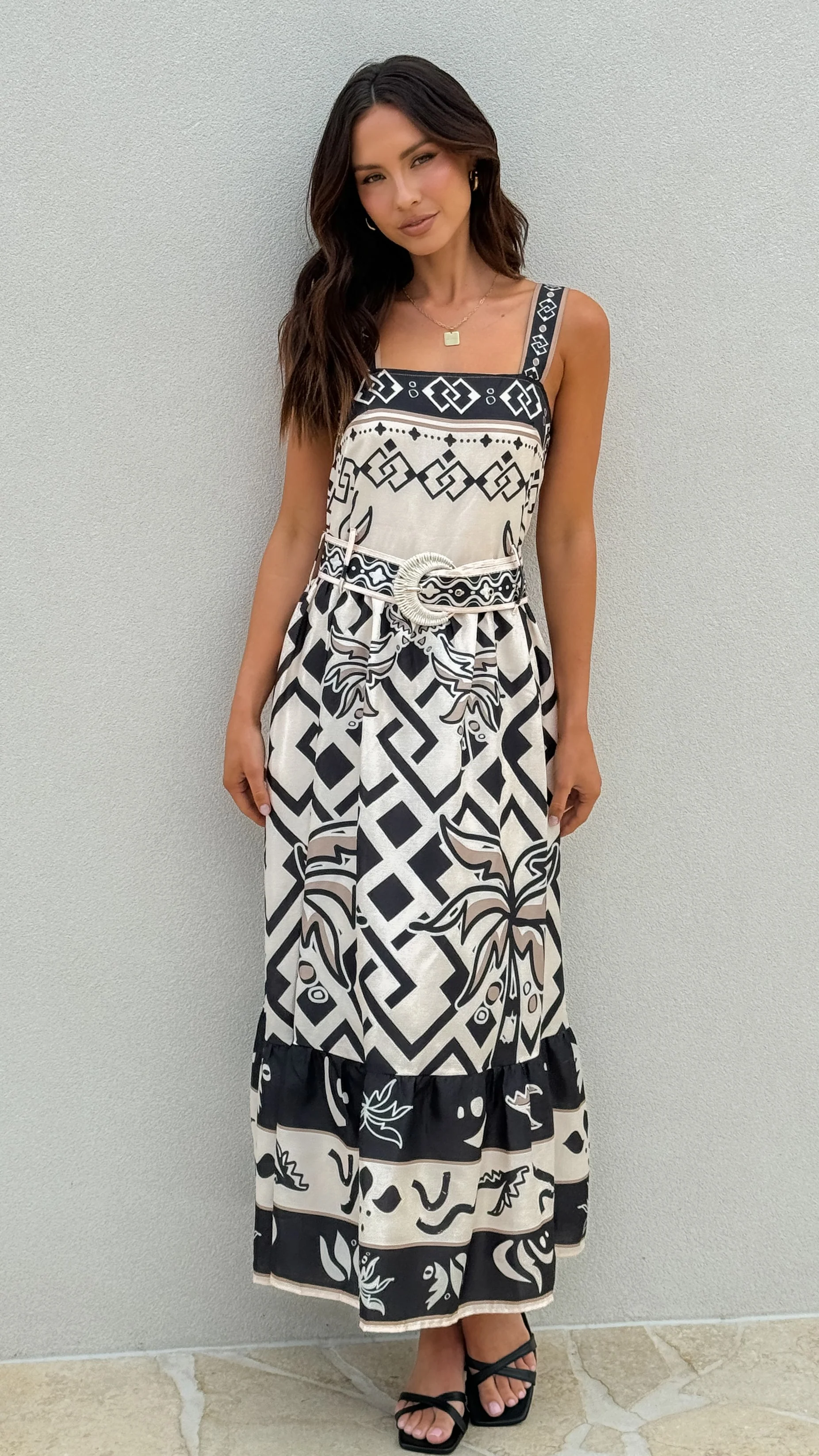 Zabella Maxi Dress - Siena Print - necksoother