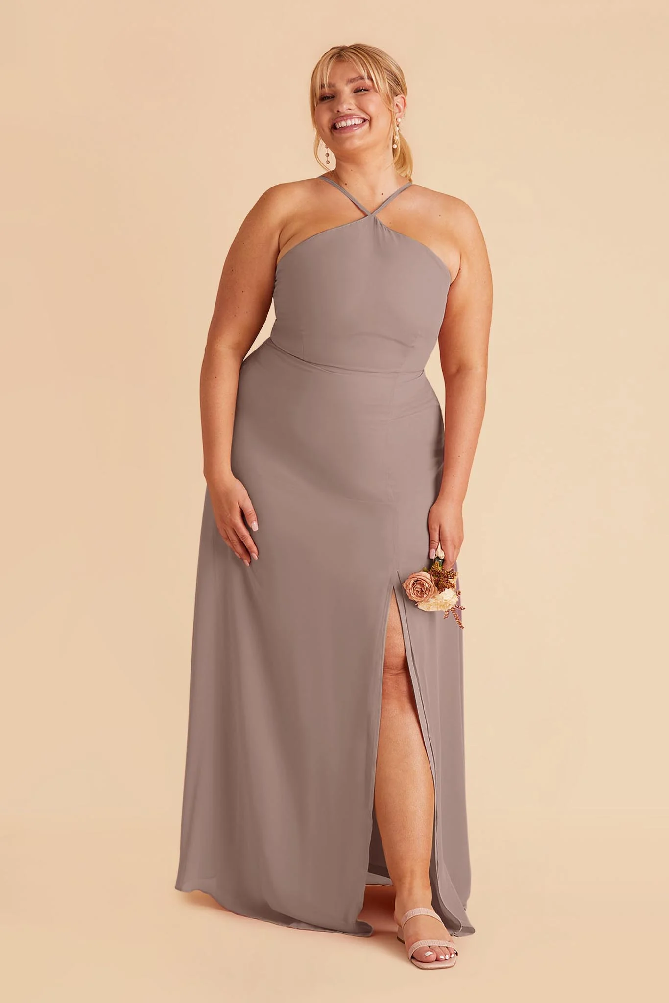Juliet Chiffon Dress - Toffee - necksoother
