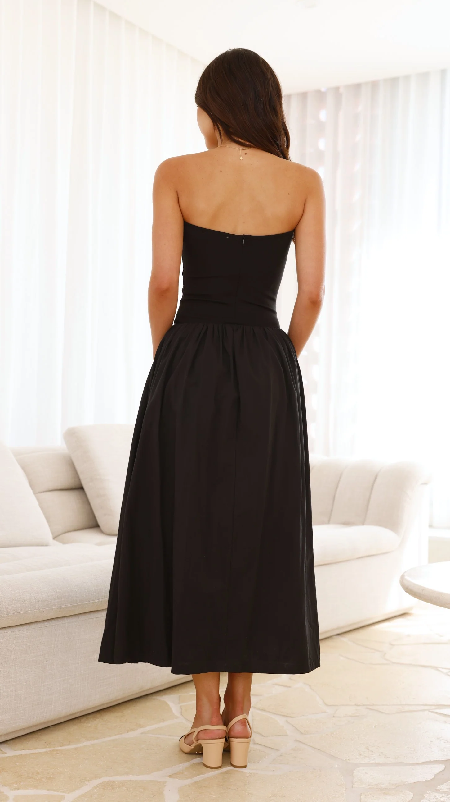 Kaja Maxi Dress - Black - necksoother