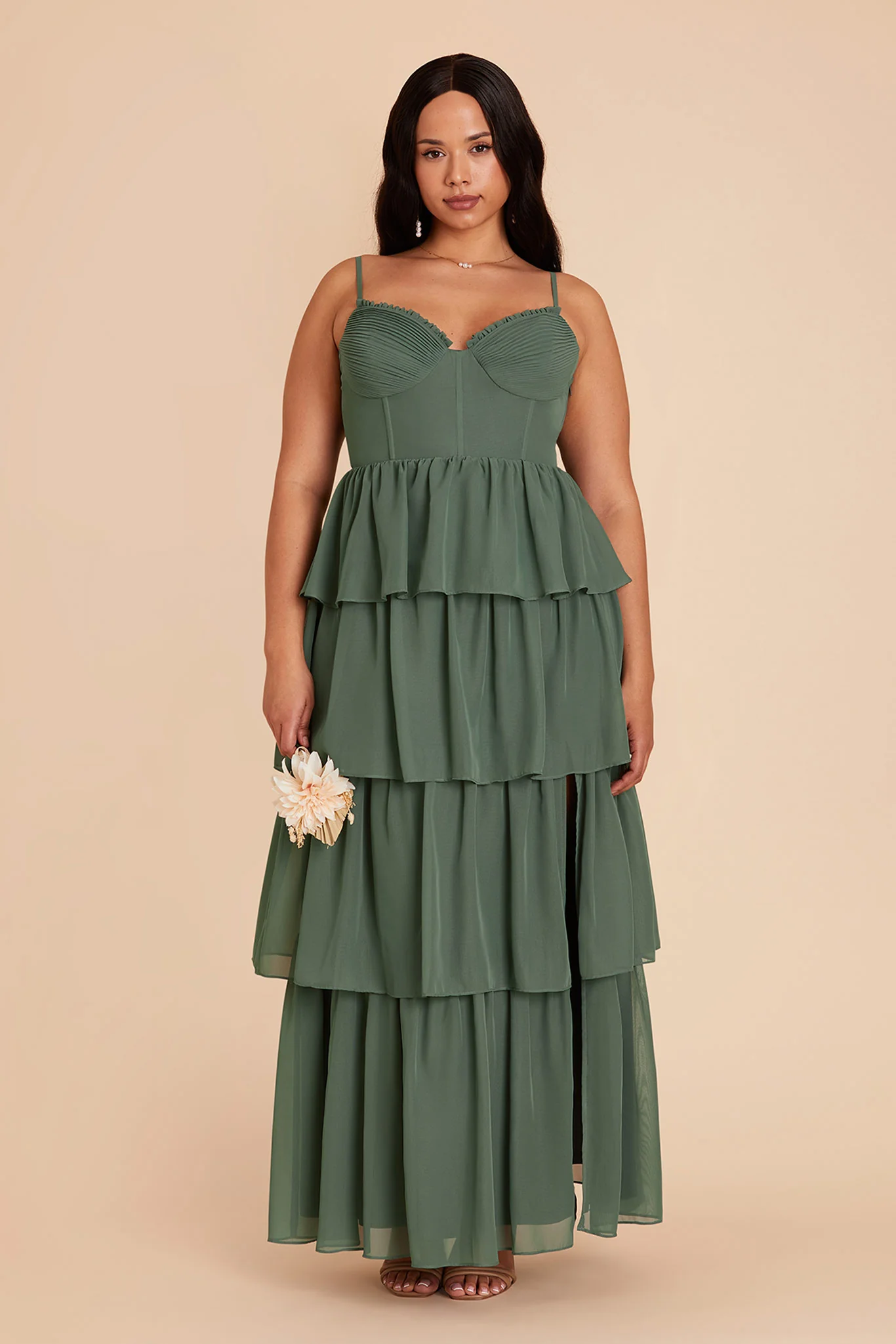 Lola Chiffon Dress - Eucalyptus - necksoother