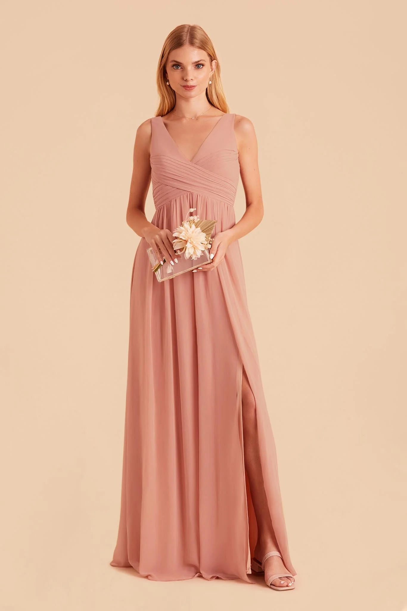 Laurie Empire Dress - Dusty Rose - necksoother