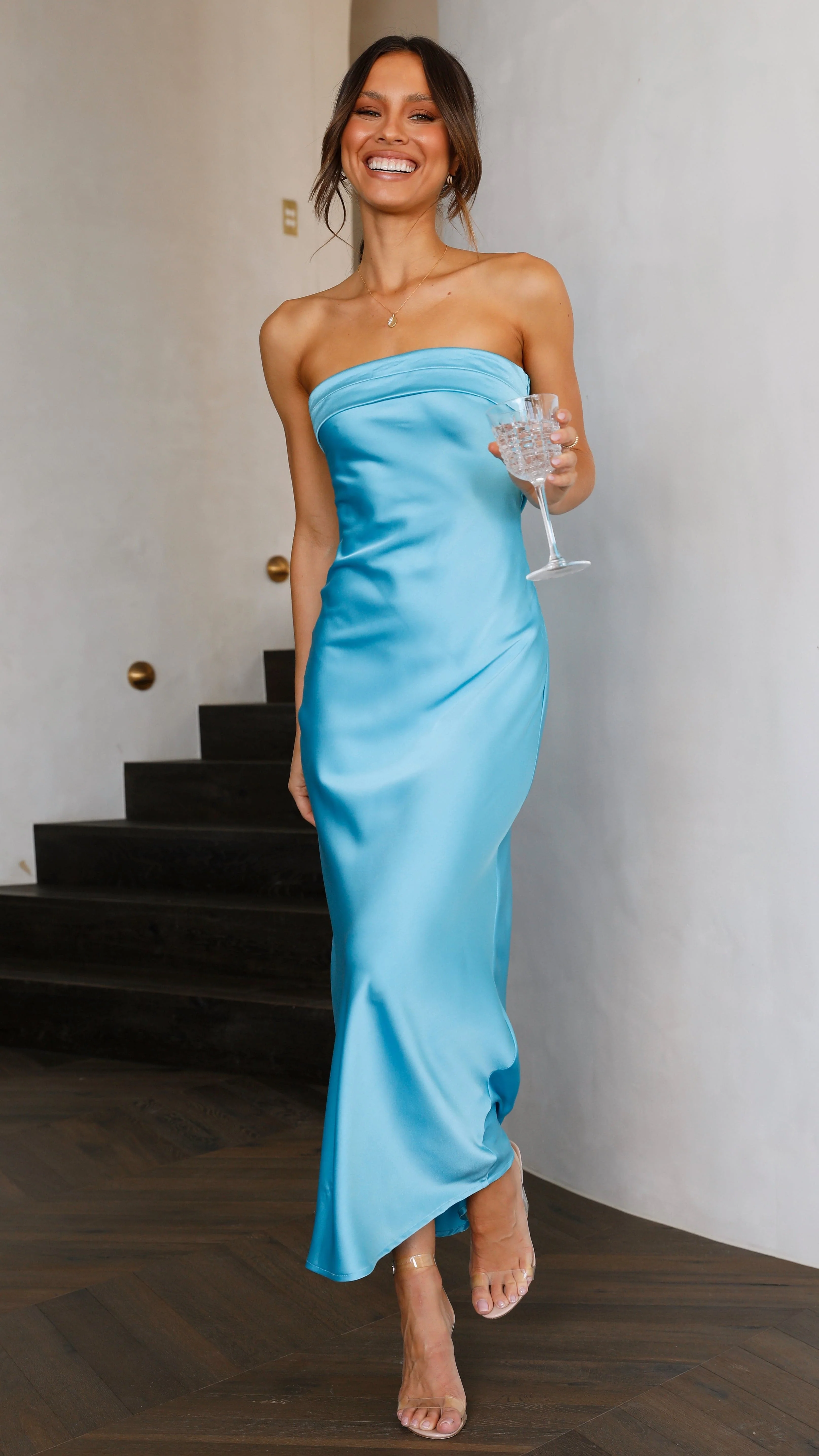 Miya Maxi Dress - Blue - necksoother