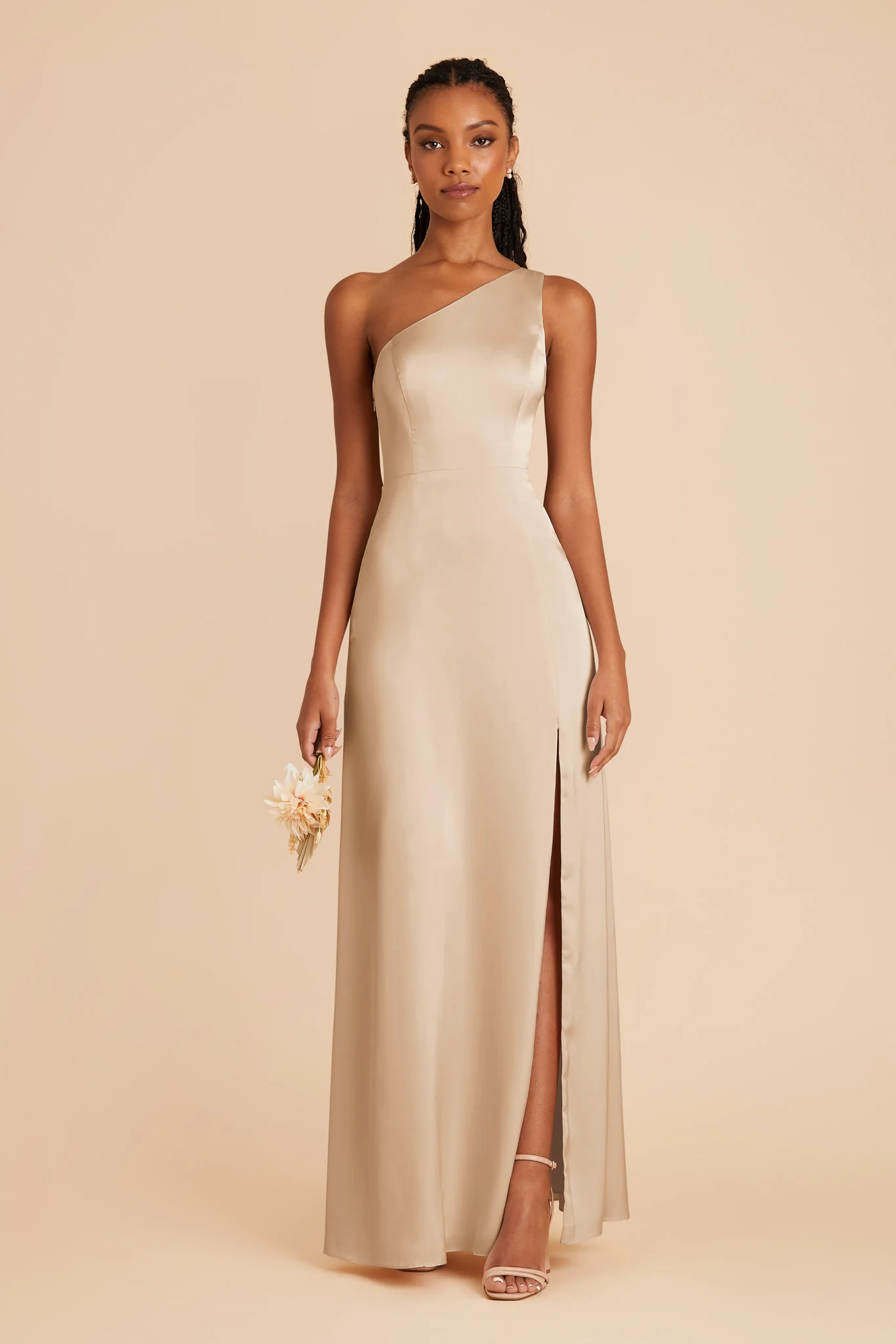 Kira Matte Satin Dress - Gold - necksoother