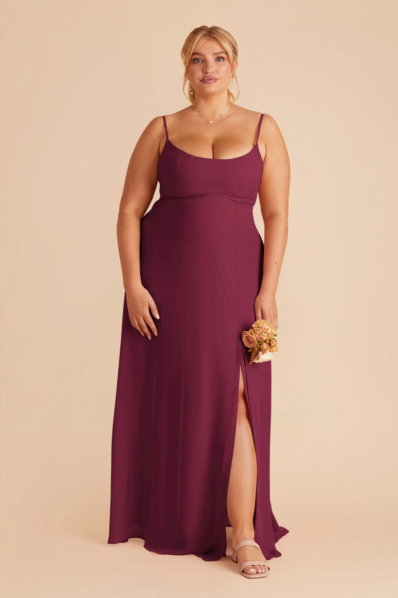 Amy Chiffon Dress - Berry - necksoother