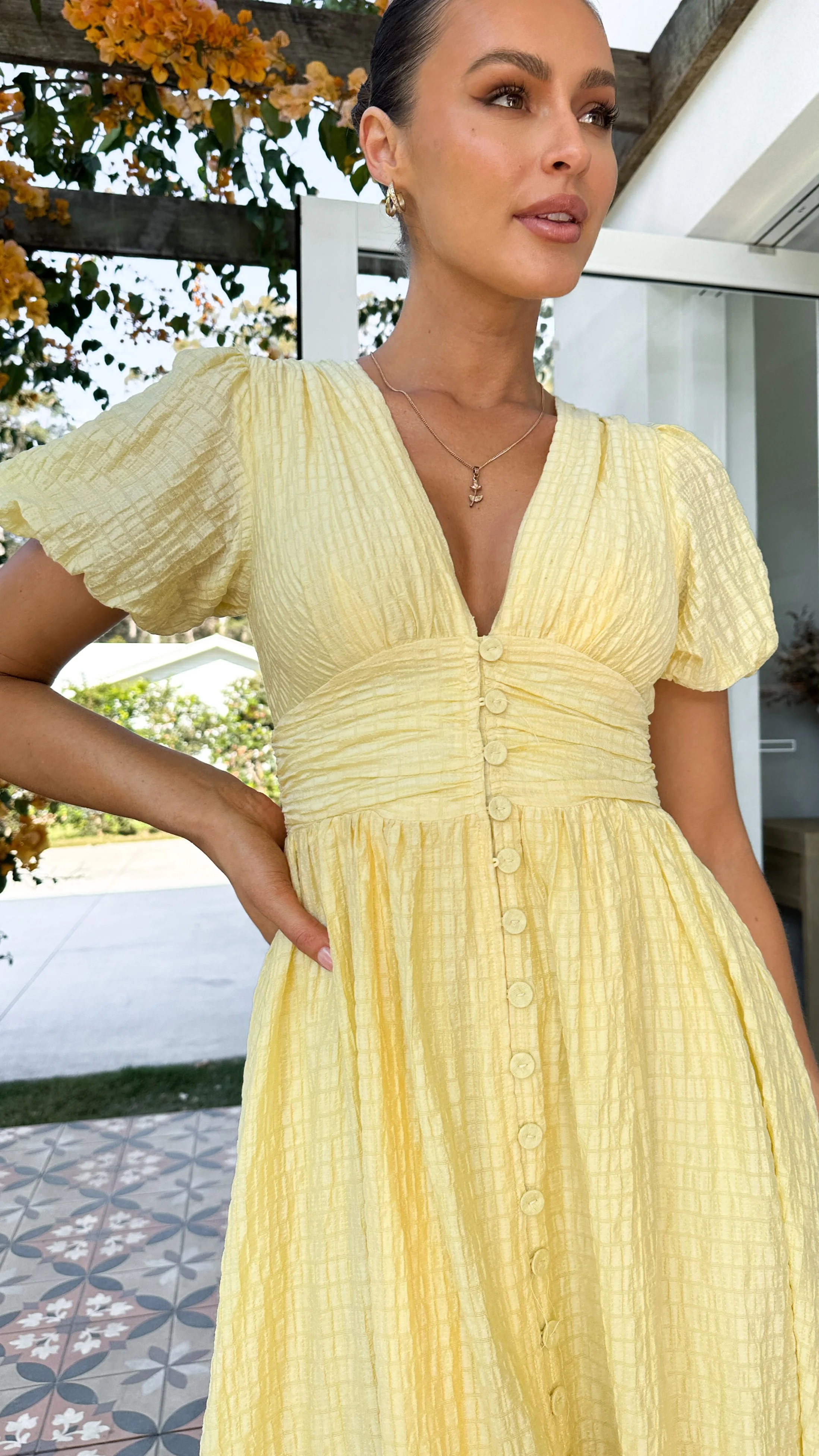 Faiz Maxi Dress - Yellow - necksoother