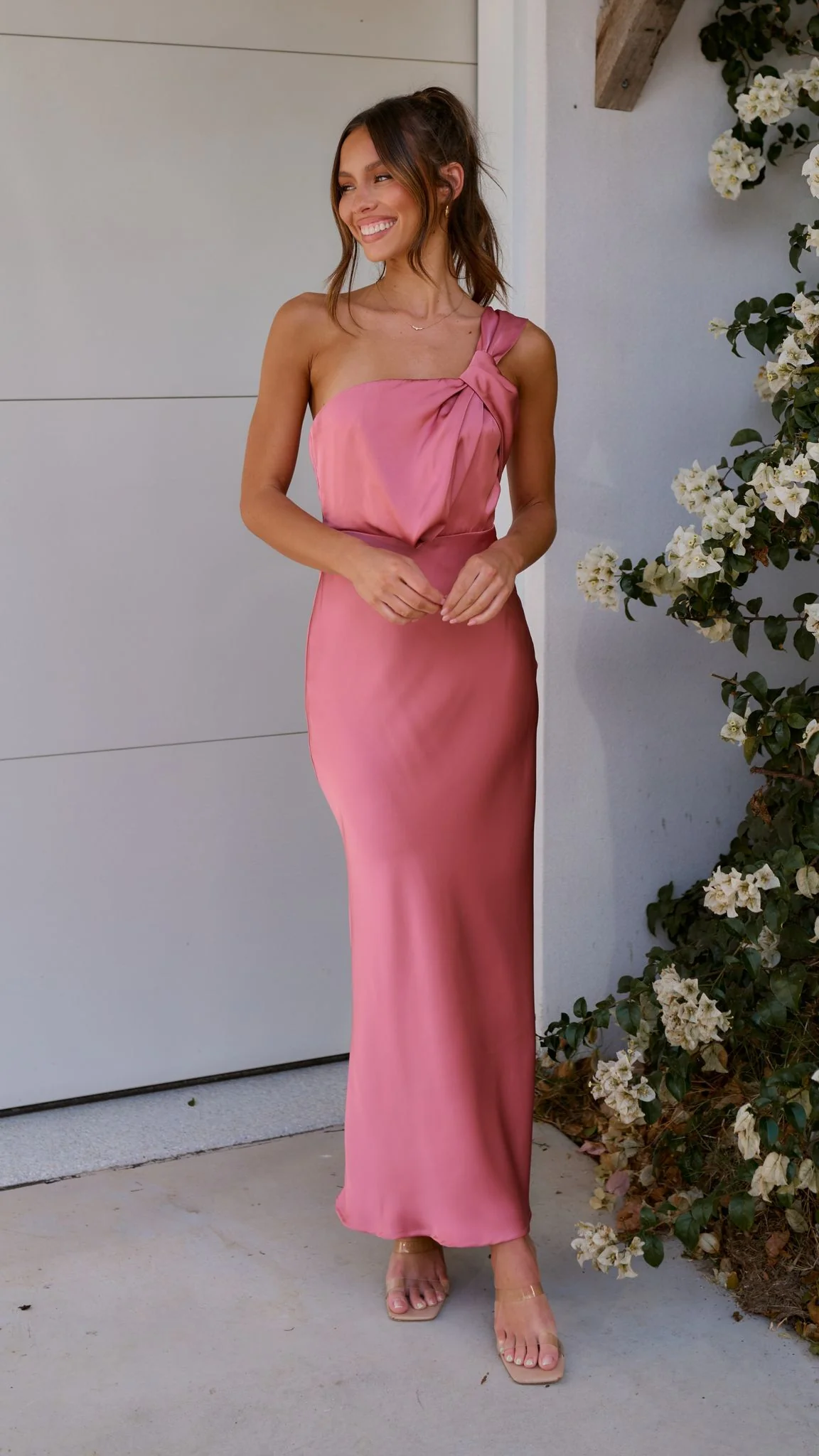 Greta Maxi Dress - Baked Rose - necksoother