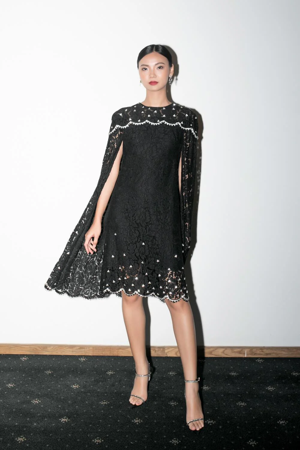 Selma Lace Cape Dress - necksoother