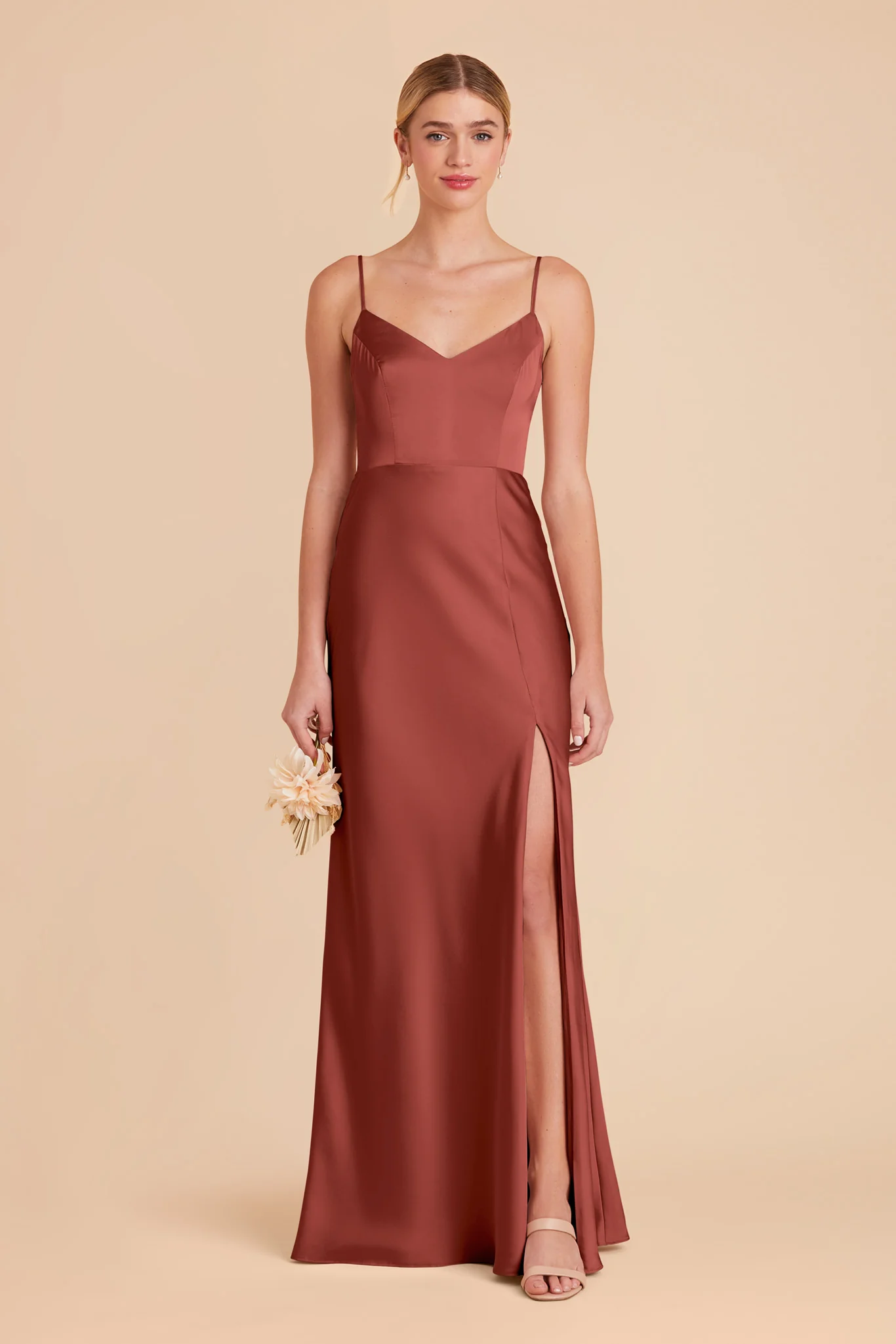 Jay Matte Satin Dress - Spice - necksoother