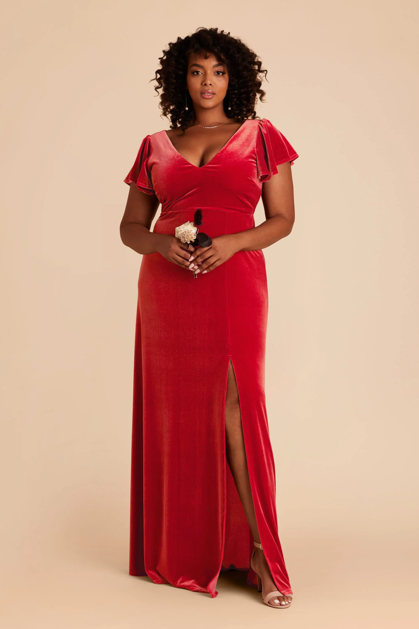 Hannah Velvet Dress - Ruby Red - necksoother