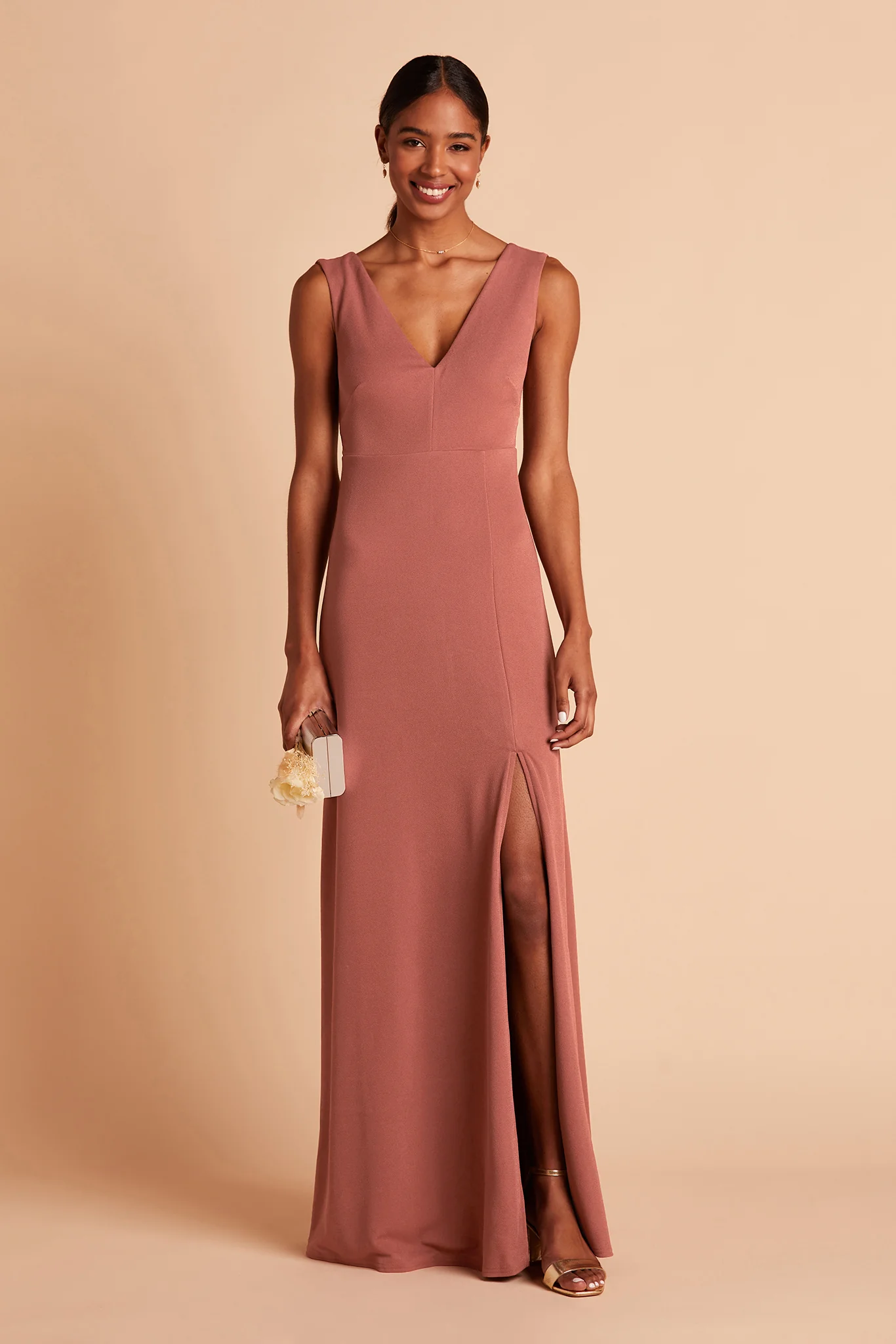 Shamin Crepe Dress - Desert Rose - necksoother