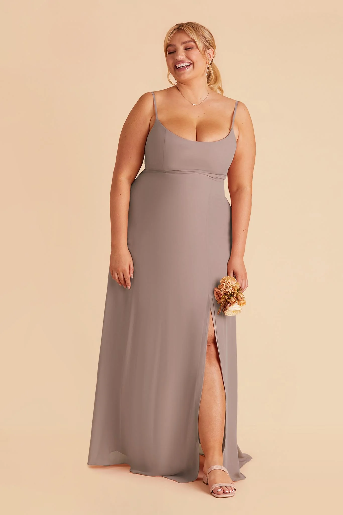 Amy Chiffon Dress - Toffee - necksoother