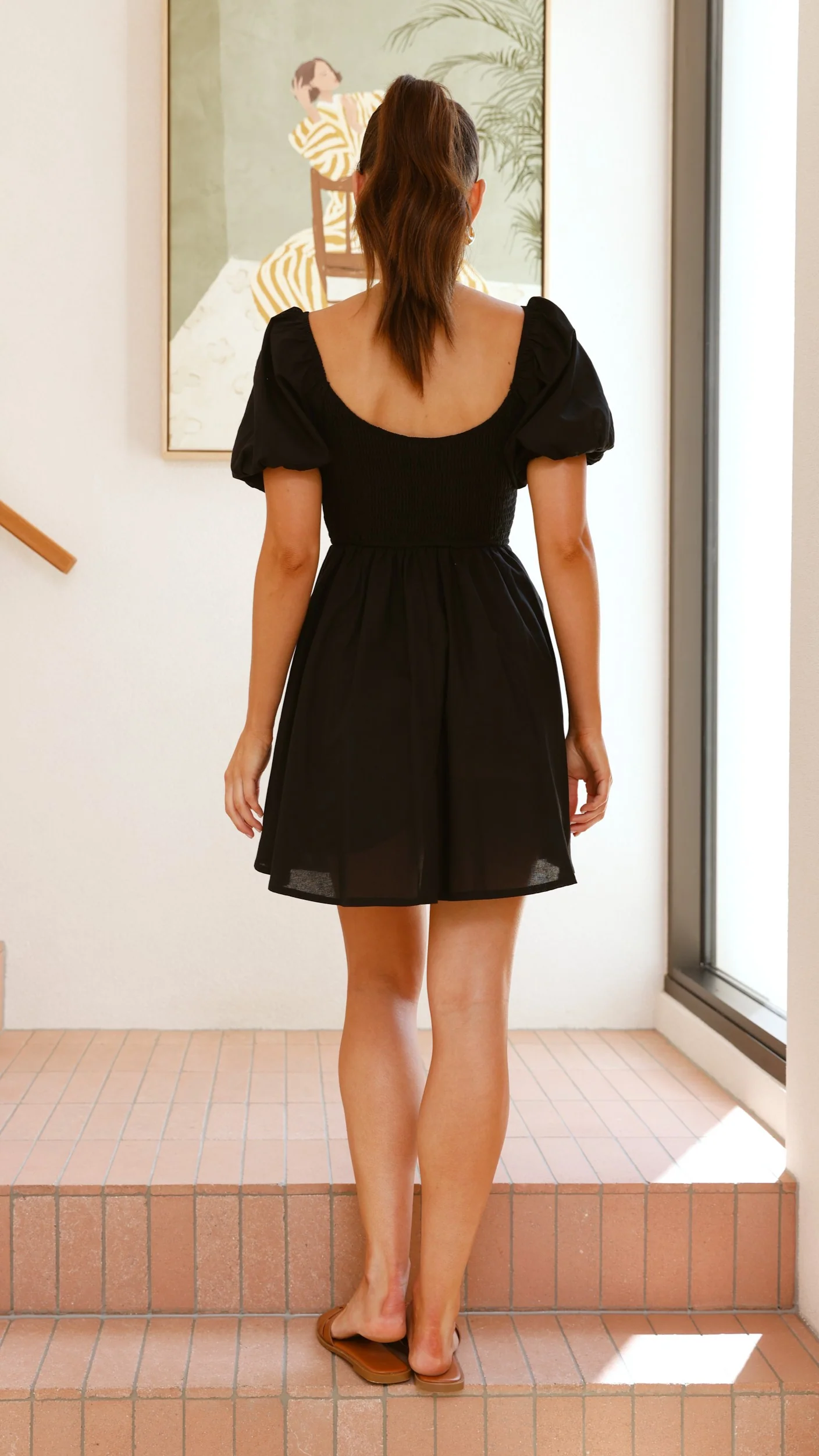 Sahirah Mini Dress - Black - necksoother
