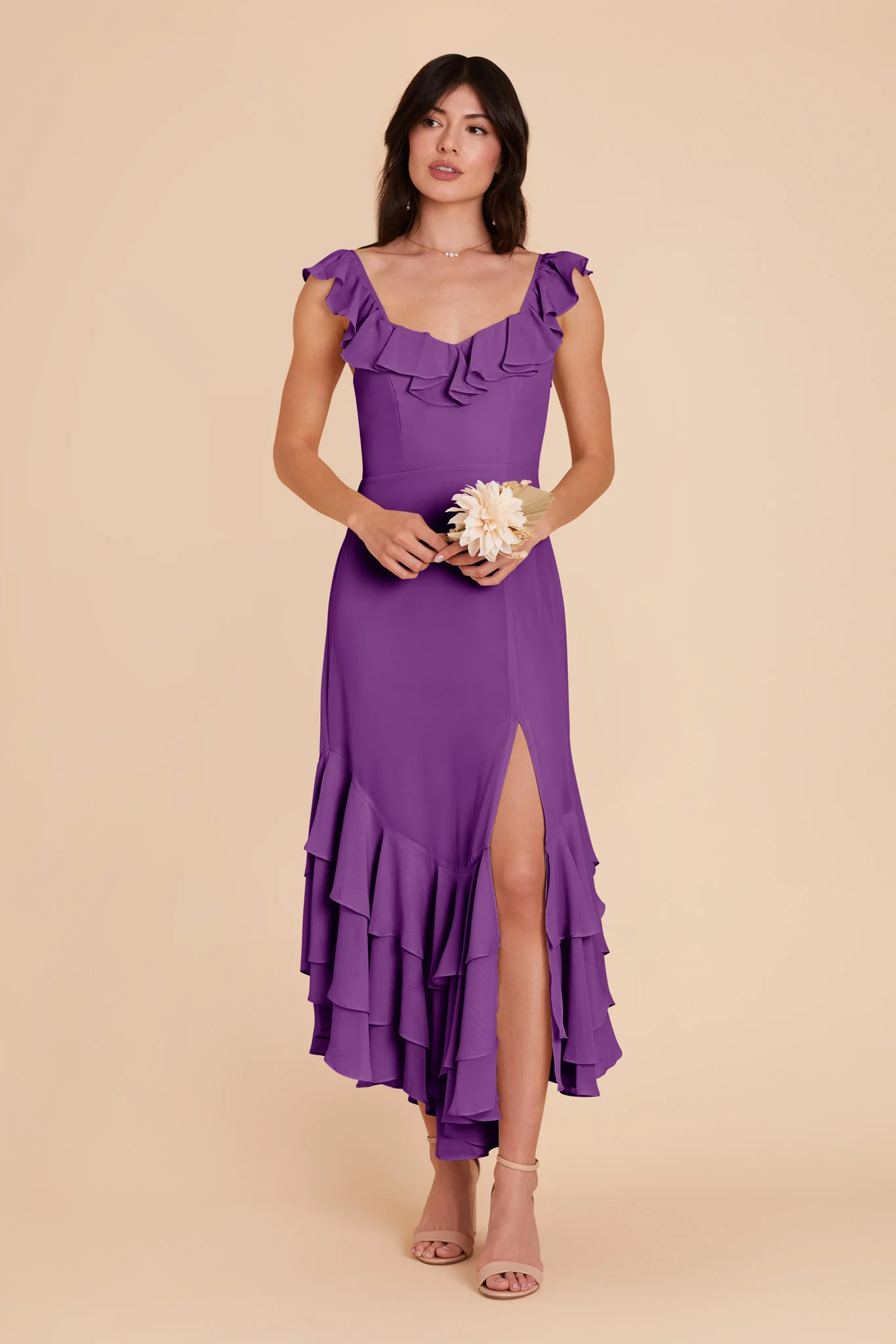 Ginny Chiffon Dress - Amethyst - necksoother