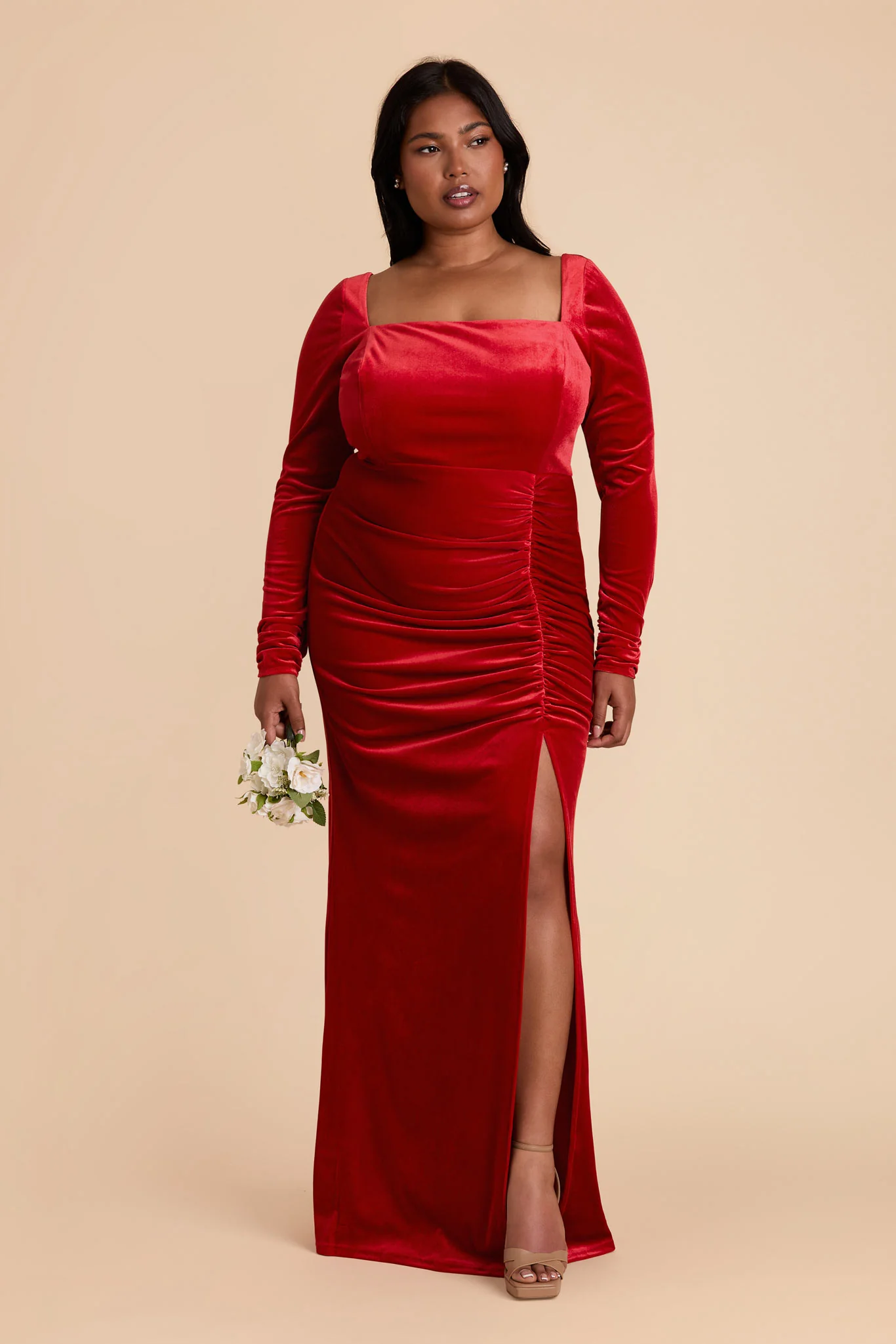 Ivy Velvet Dress - Ruby Red - necksoother