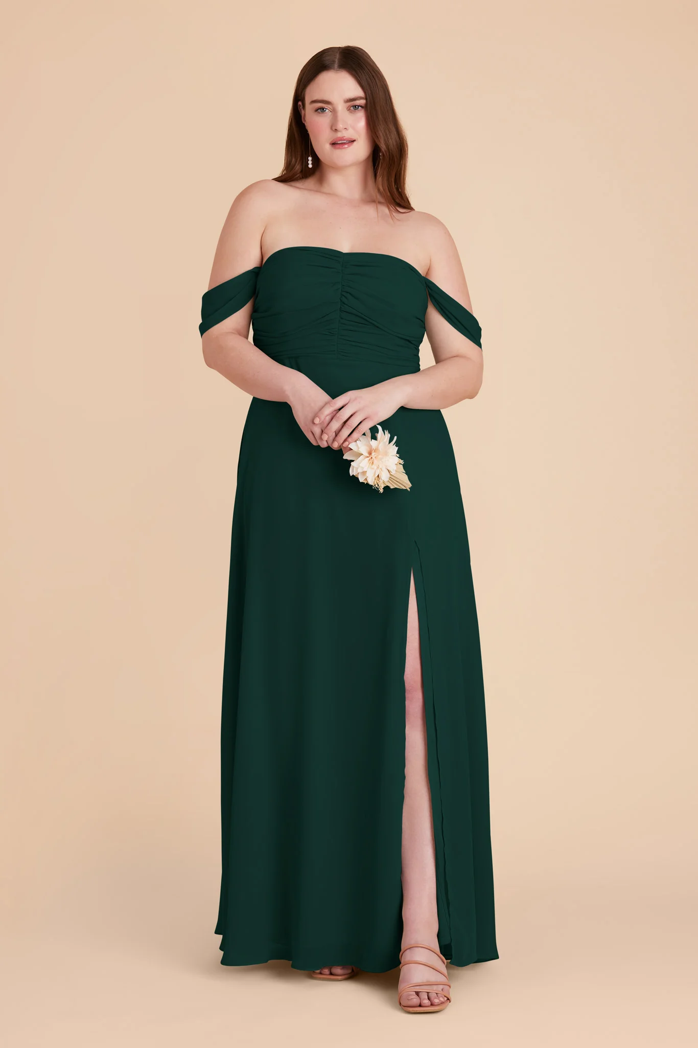 Cara Chiffon Dress - Emerald - necksoother