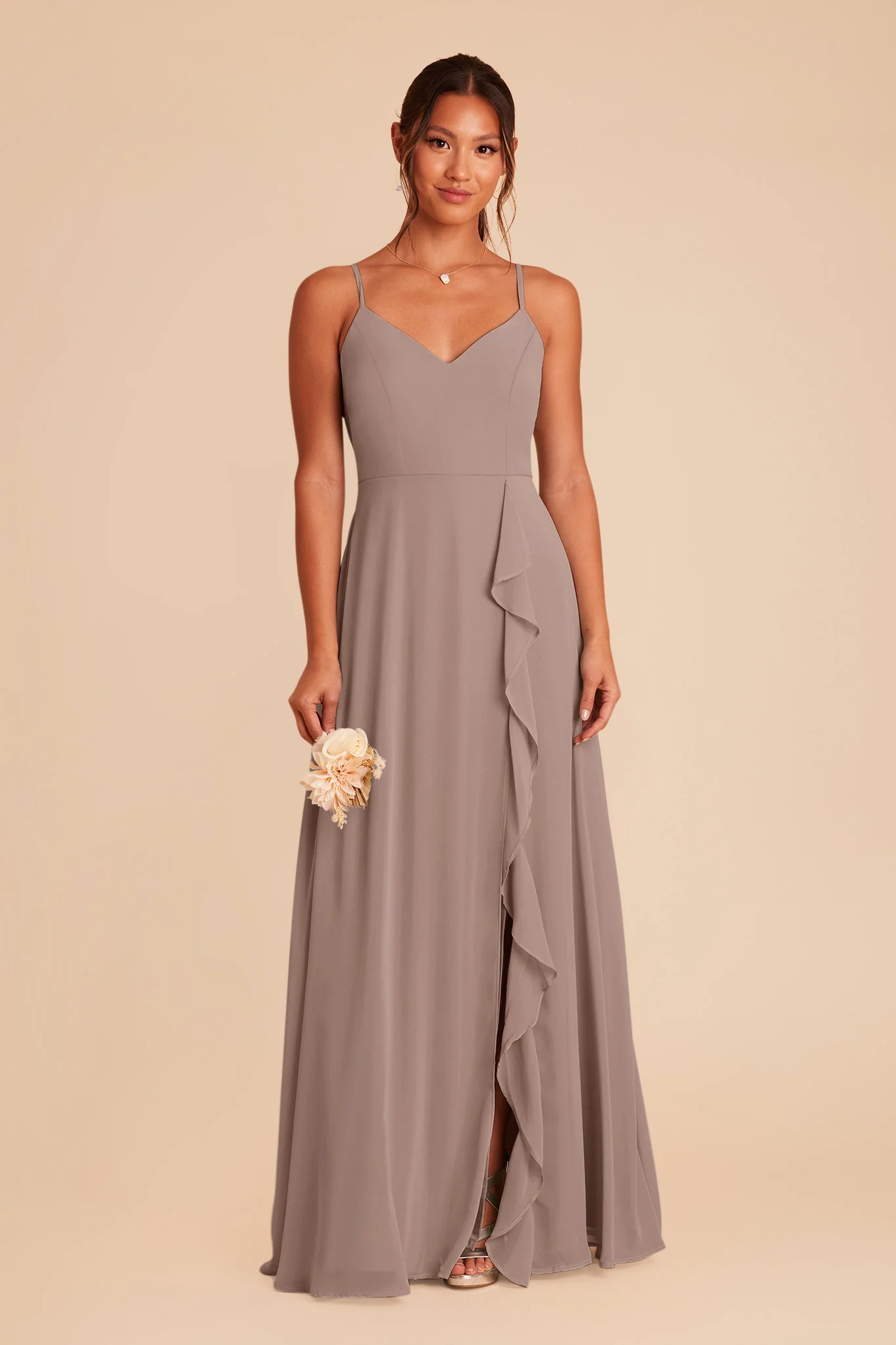 Theresa Chiffon Dress - Toffee - necksoother