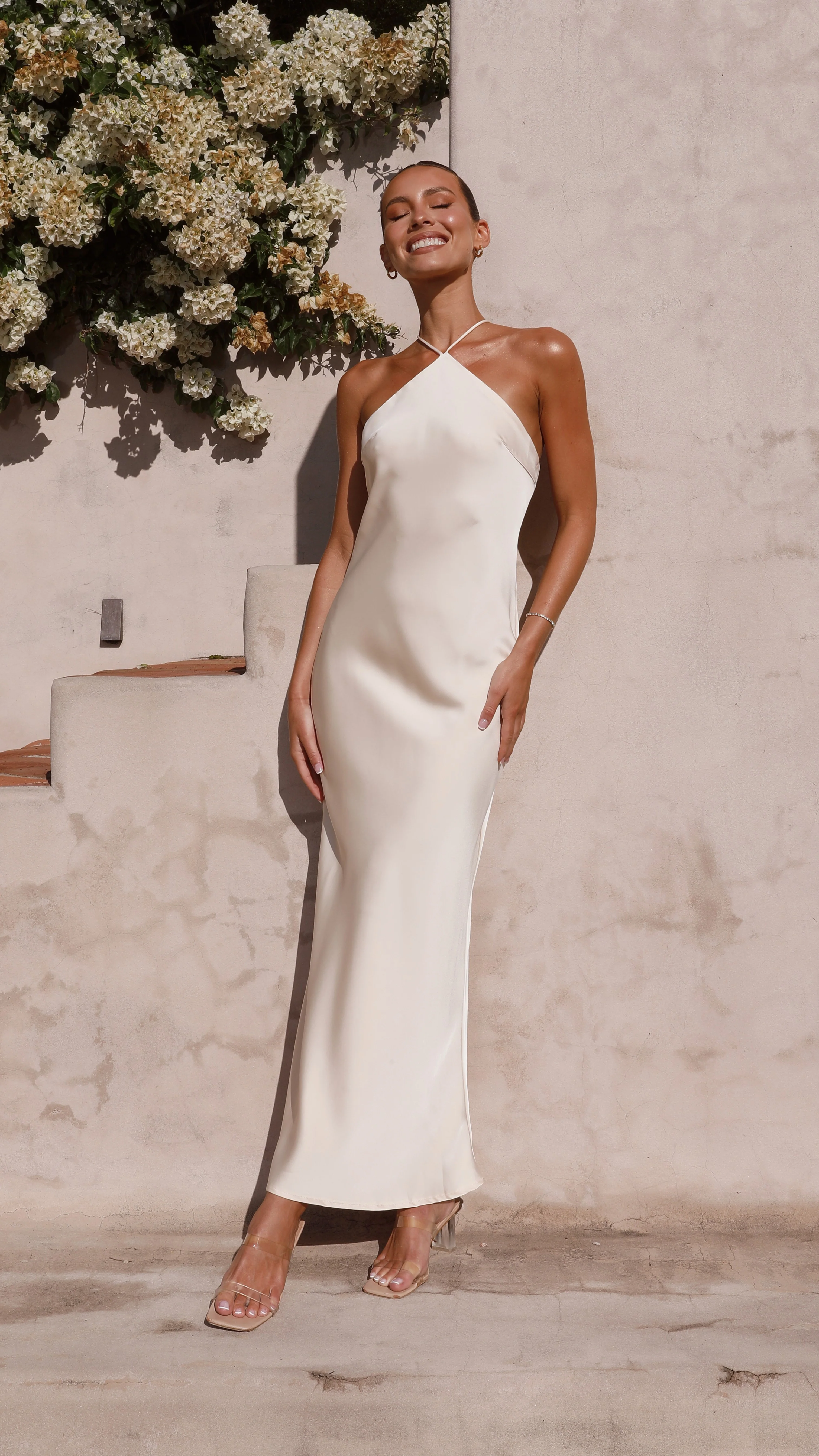 Chiara Maxi Dress - Champagne - necksoother