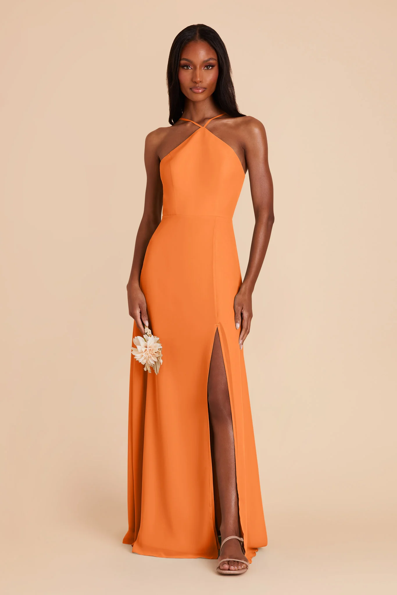Juliet Chiffon Dress - Apricot - necksoother