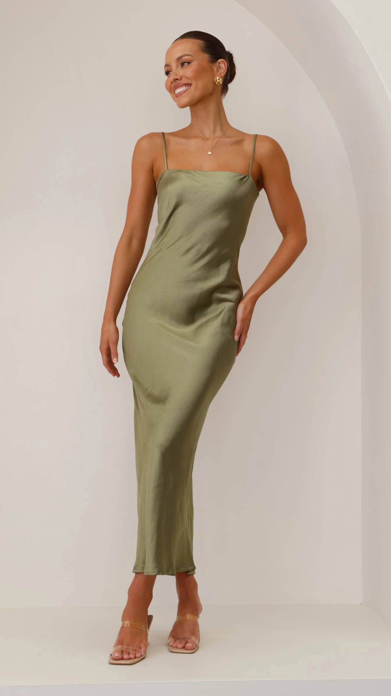 Keira Maxi Dress - Olive - necksoother