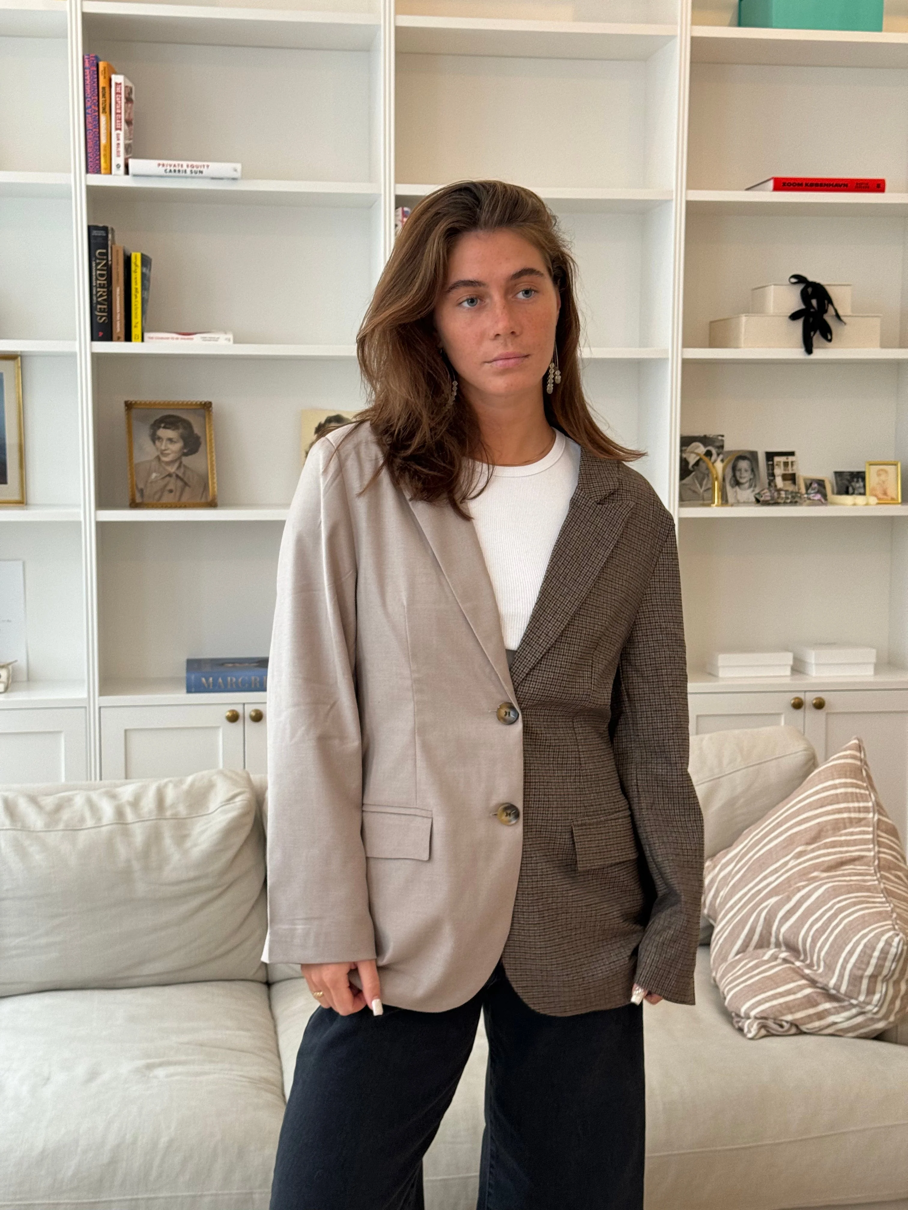 Vivenne duo blazer - Beige/brown - necksoother