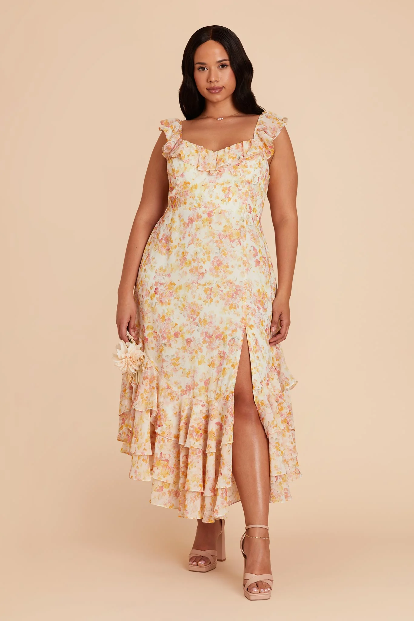 Ginny Chiffon Dress - Pressed Floral - necksoother