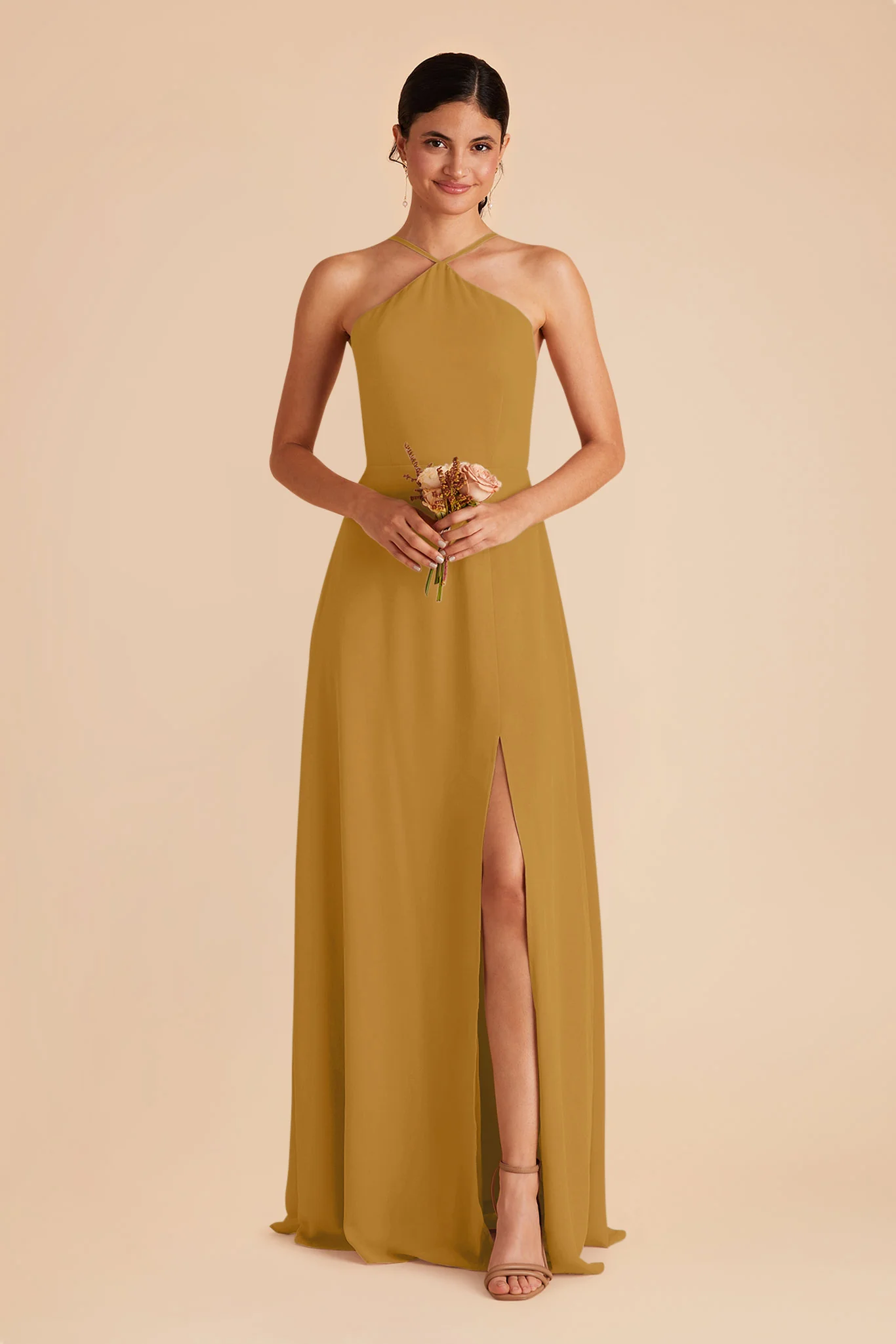 Juliet Chiffon Dress - Marigold - necksoother
