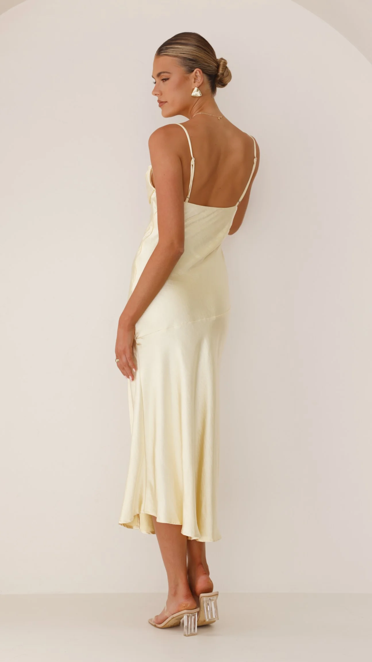 Celina Midi Dress - Yellow - necksoother