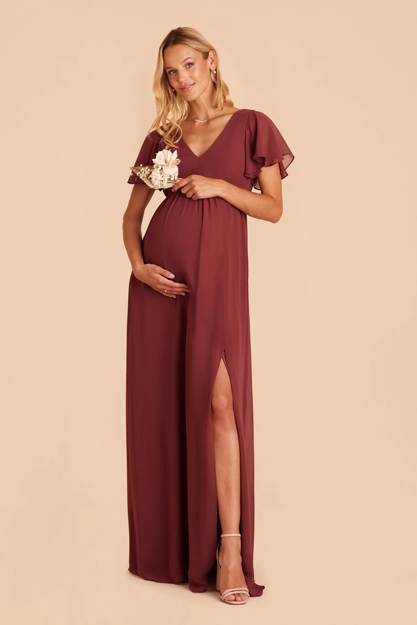 Hannah Empire Dress - Rosewood - necksoother