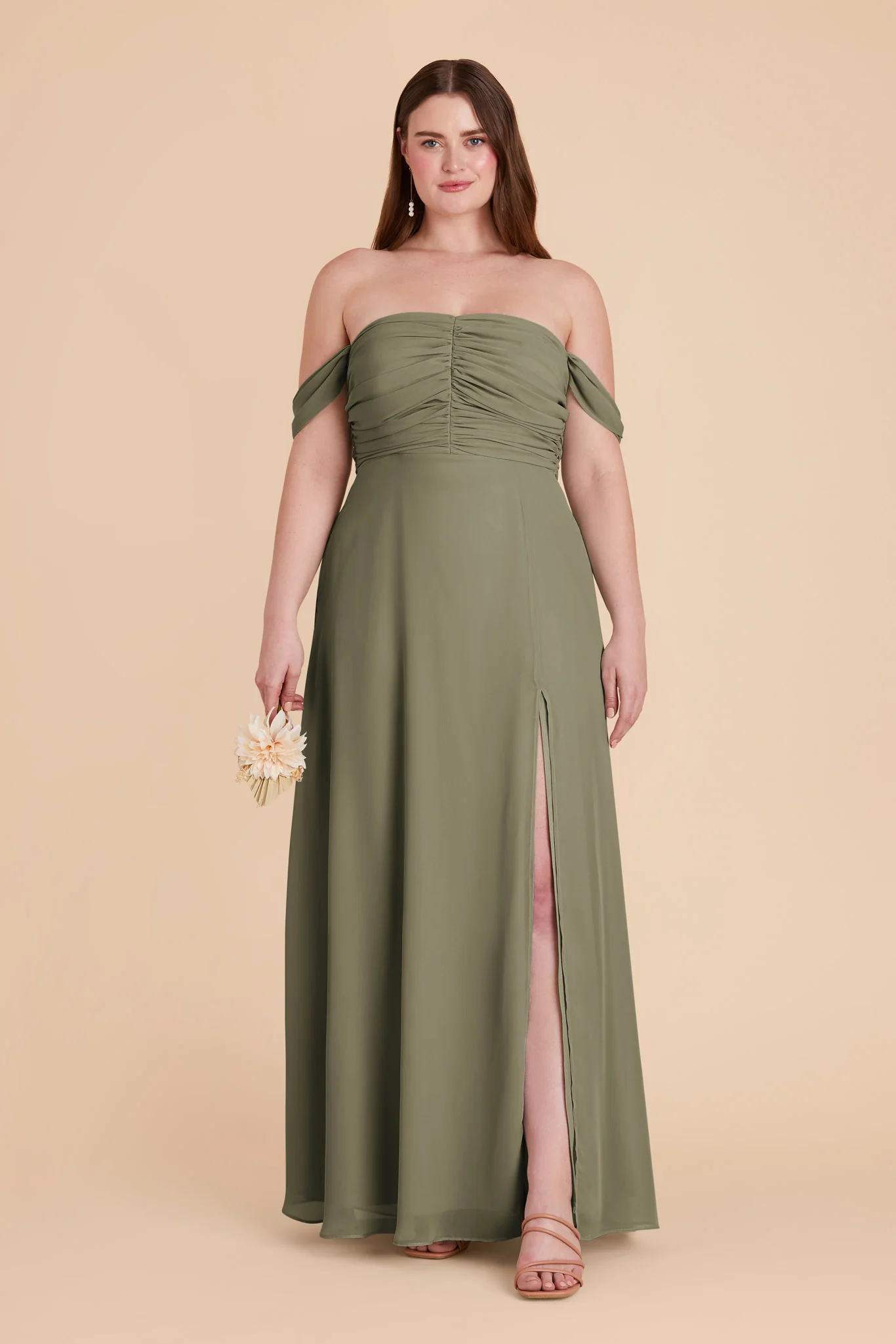 Cara Chiffon Dress - Moss Green - necksoother