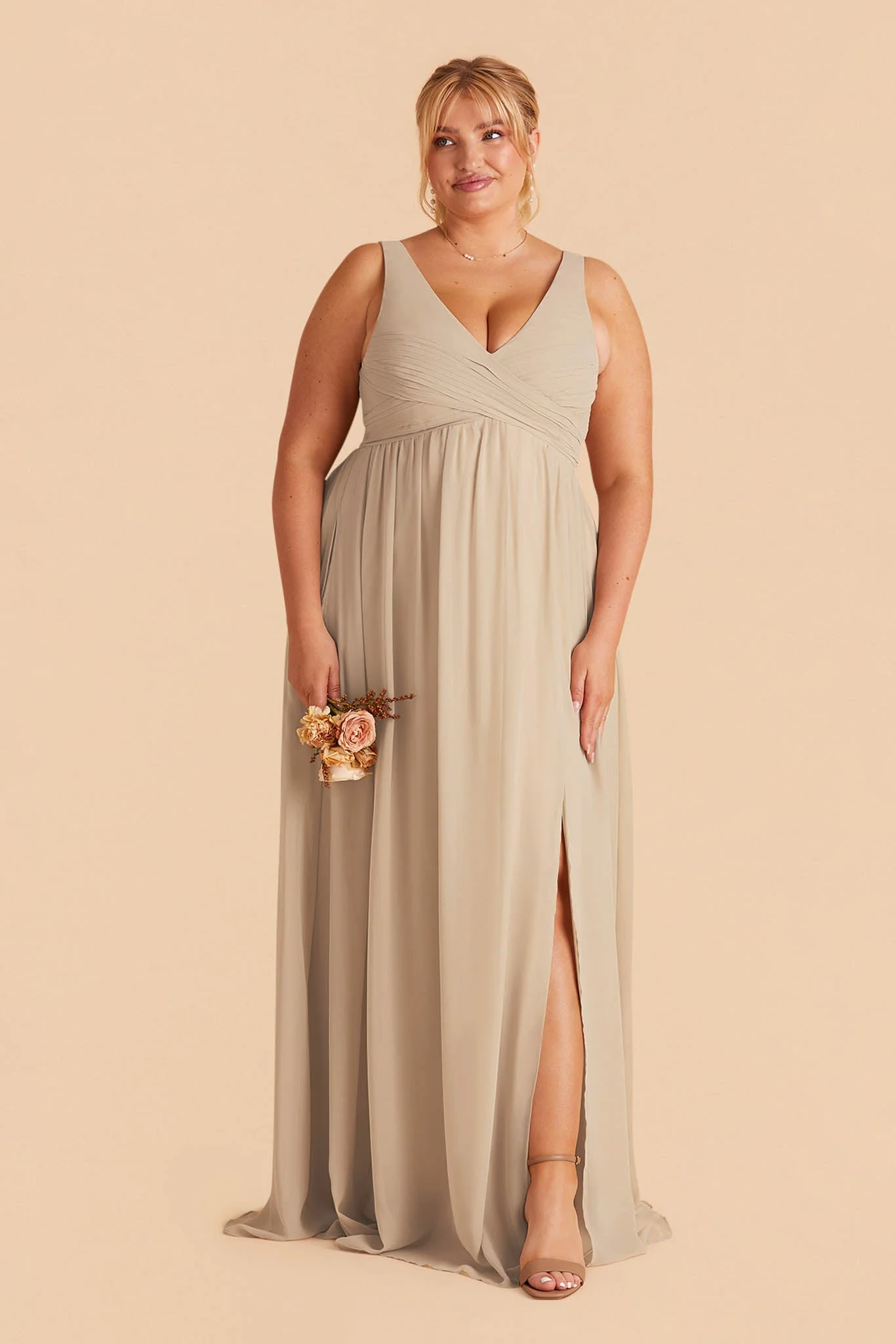 Laurie Empire Dress - Almond - necksoother