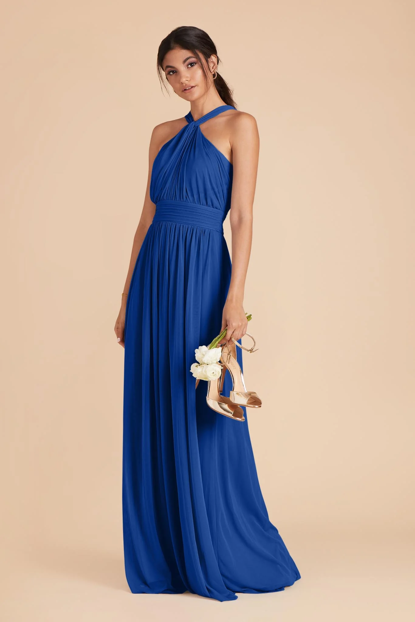 Kiko Chiffon Dress - Cobalt Blue - necksoother