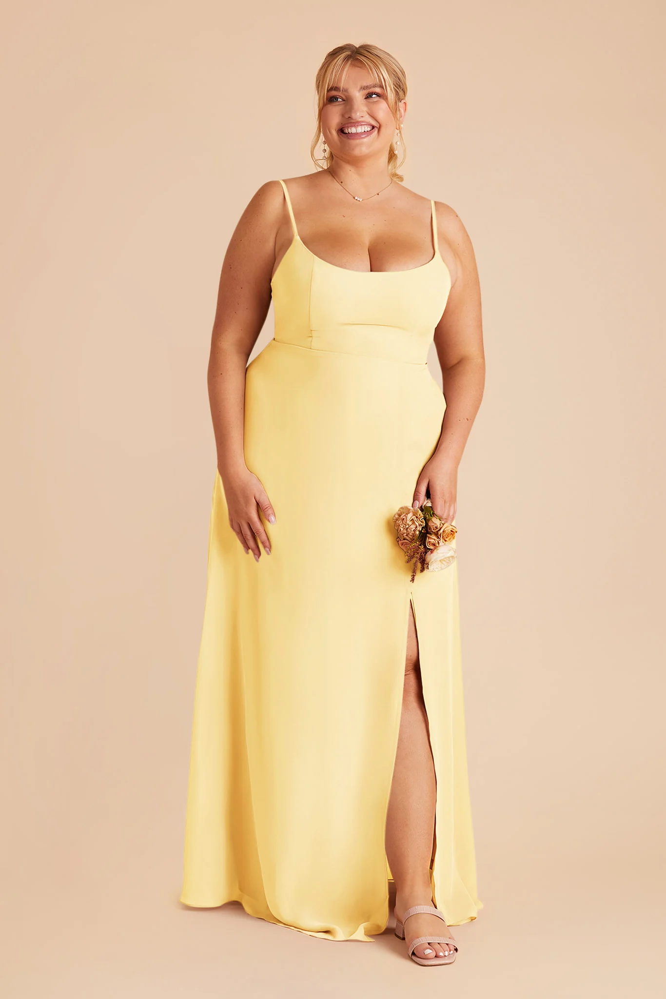 Amy Chiffon Dress - Lemon Sorbet - necksoother
