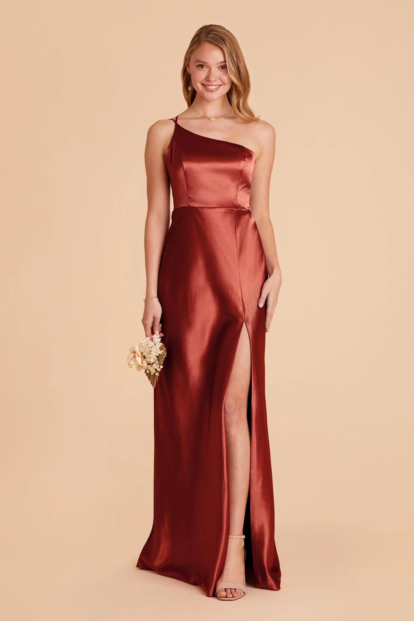 Kensie Shiny Satin Dress - Spice - necksoother