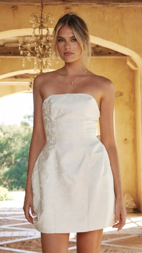 Vandana Mini Dress - Cream - necksoother