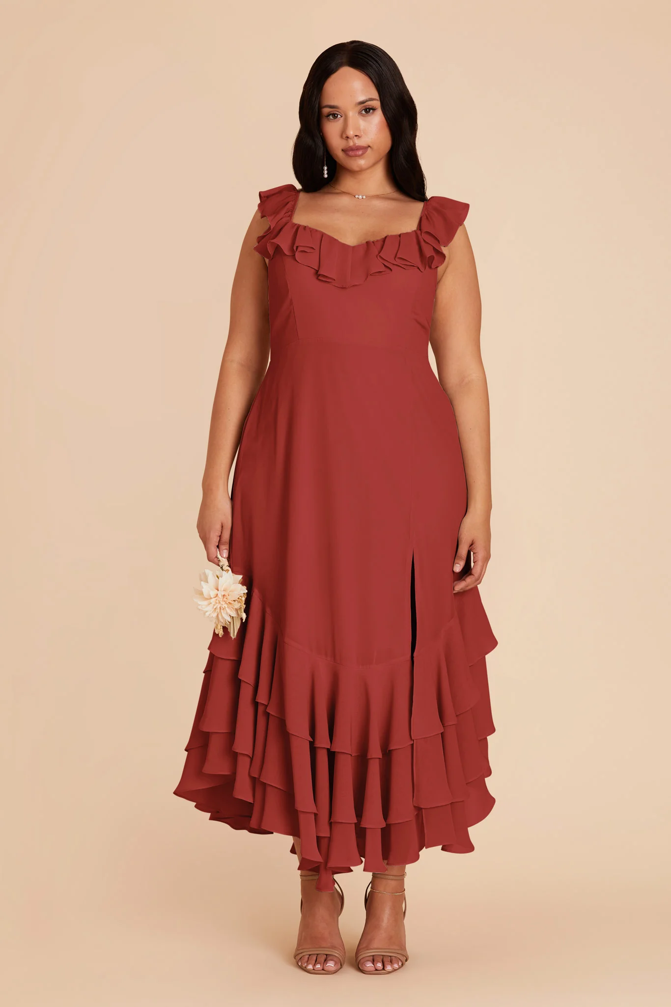 Ginny Chiffon Dress - Spice - necksoother