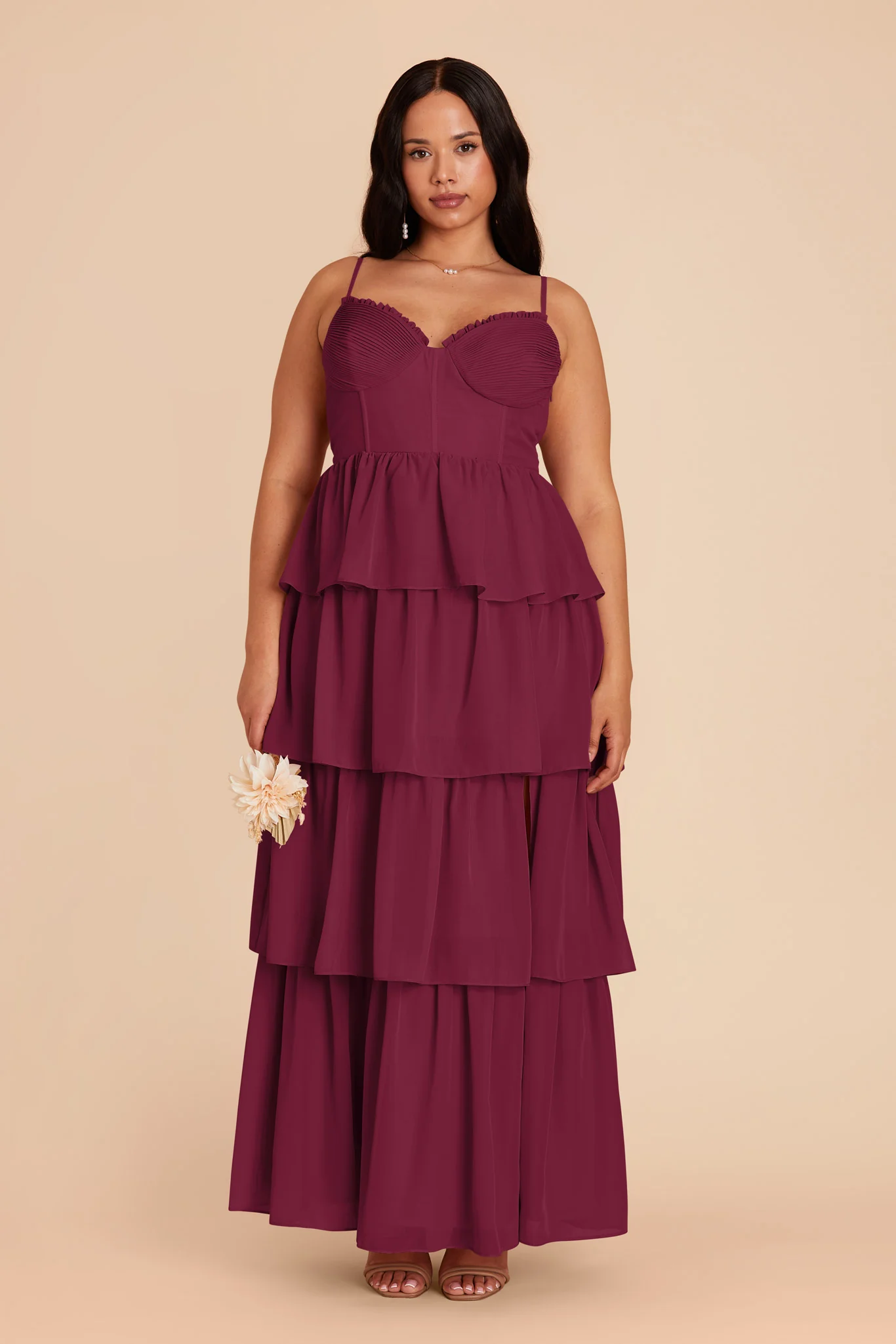 Lola Chiffon Dress - Berry - necksoother