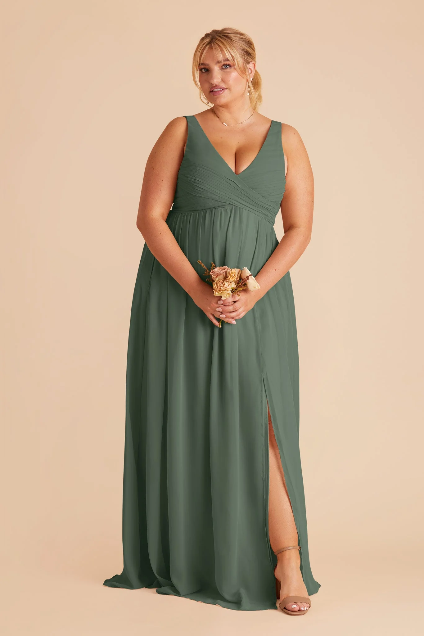 Laurie Empire Dress - Eucalyptus - necksoother