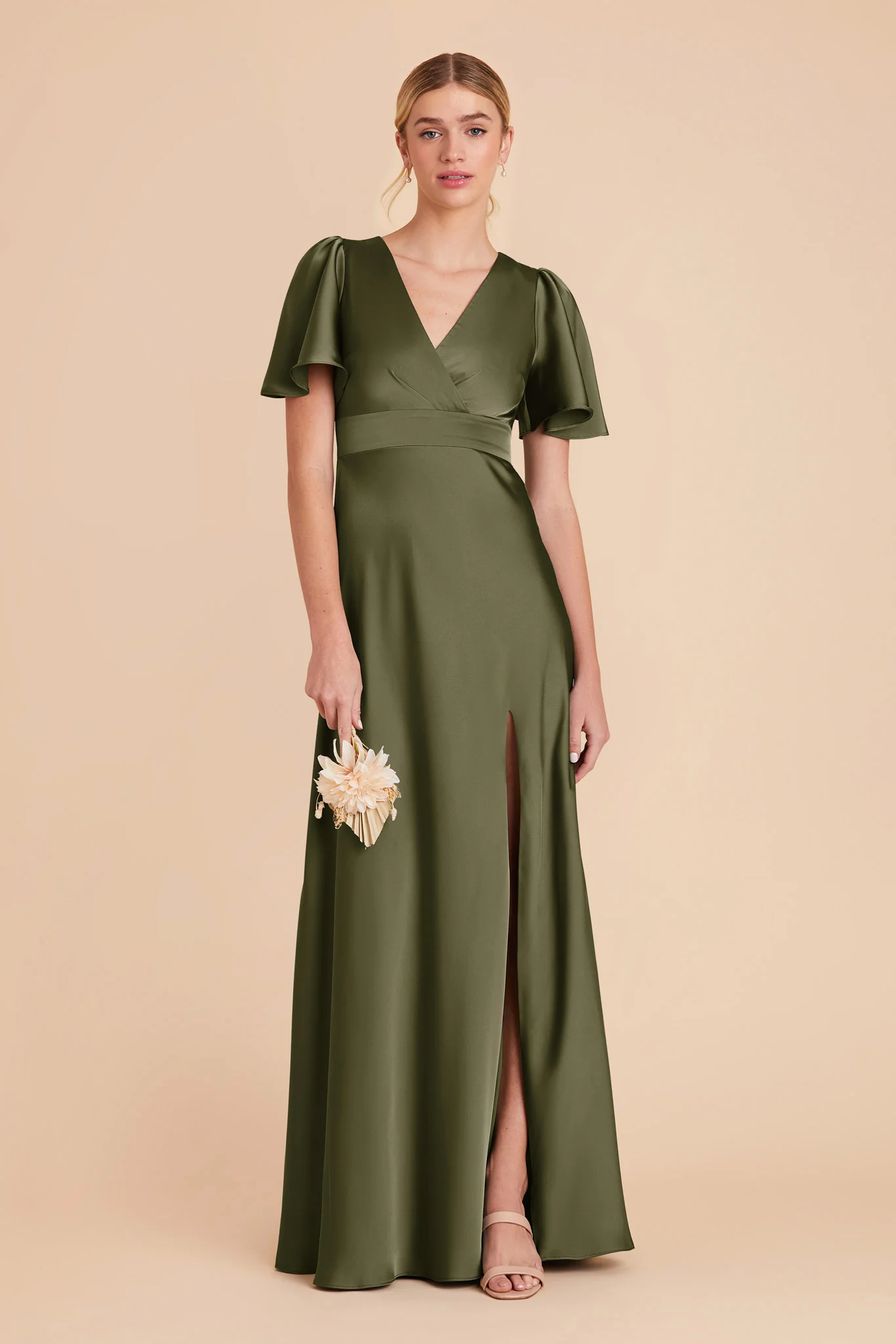 Marni Matte Satin Dress - Olive - necksoother