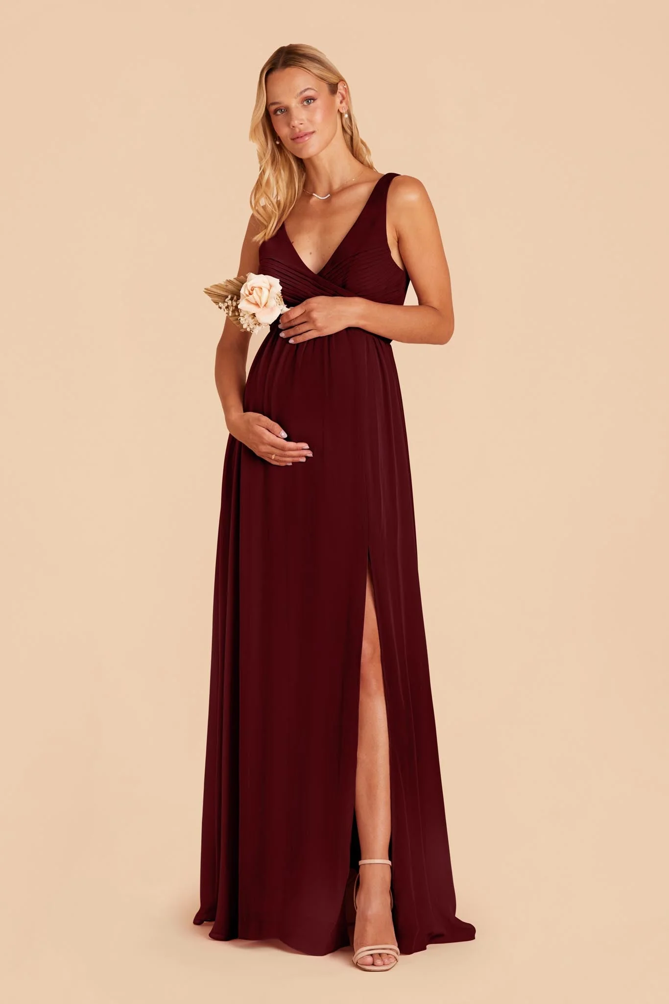 Laurie Empire Dress - Cabernet - necksoother