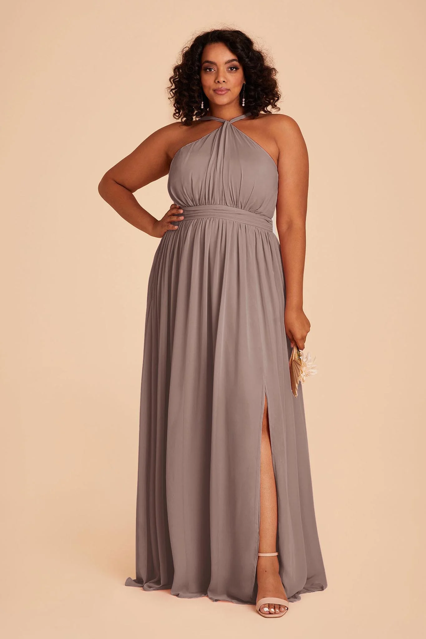 Kiko Chiffon Dress - Toffee - necksoother