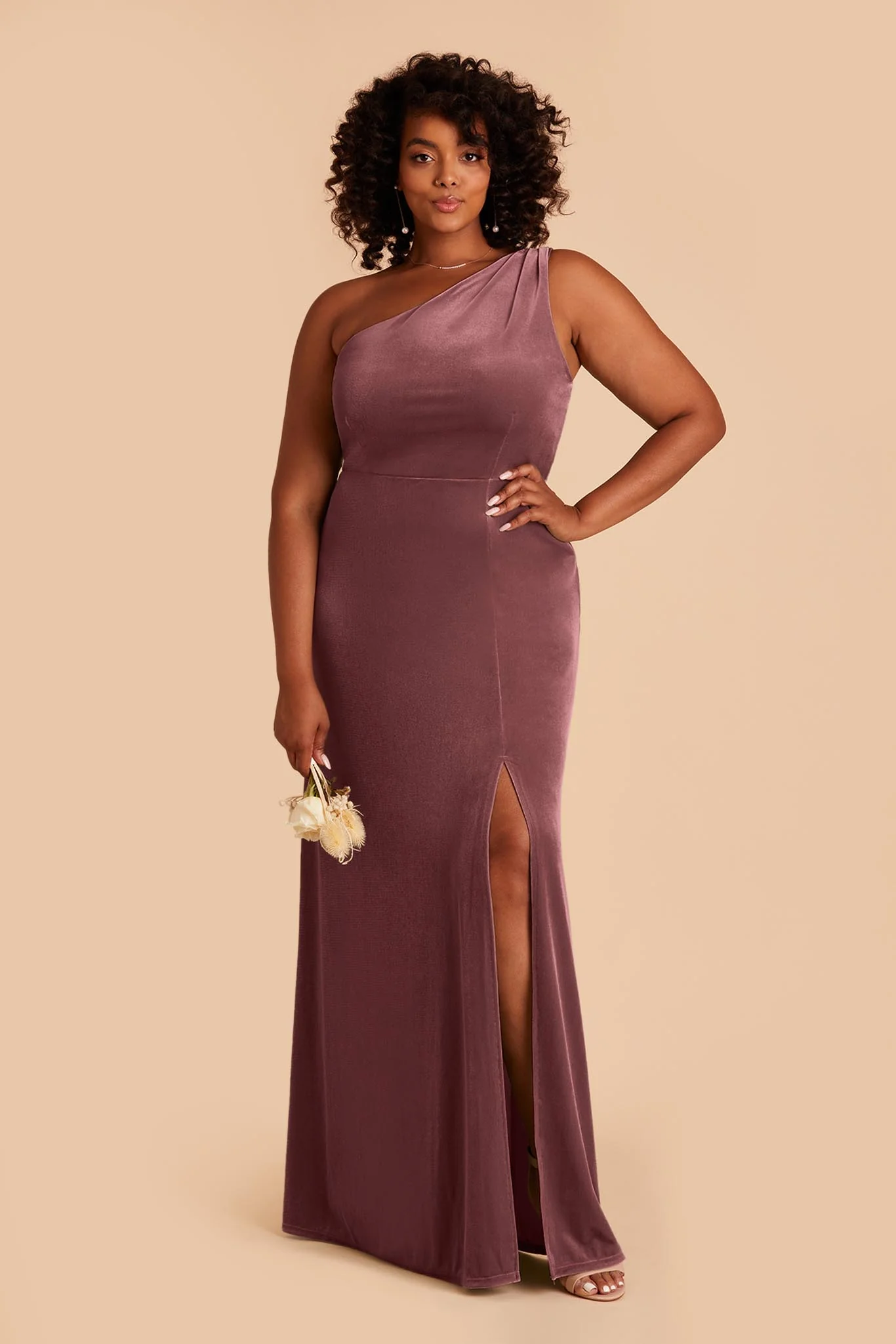 Kira Velvet Dress - Desert Rose - necksoother