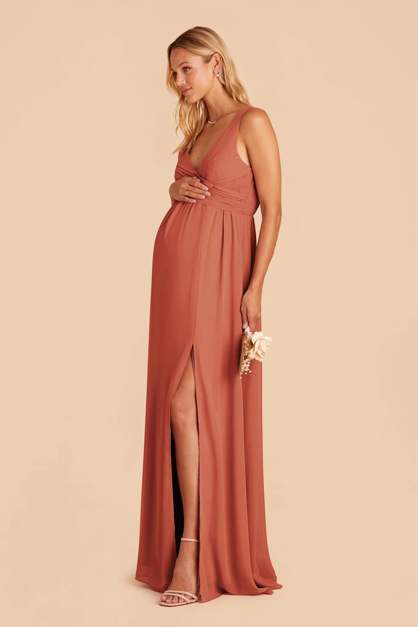 Laurie Empire Dress - Terracotta - necksoother