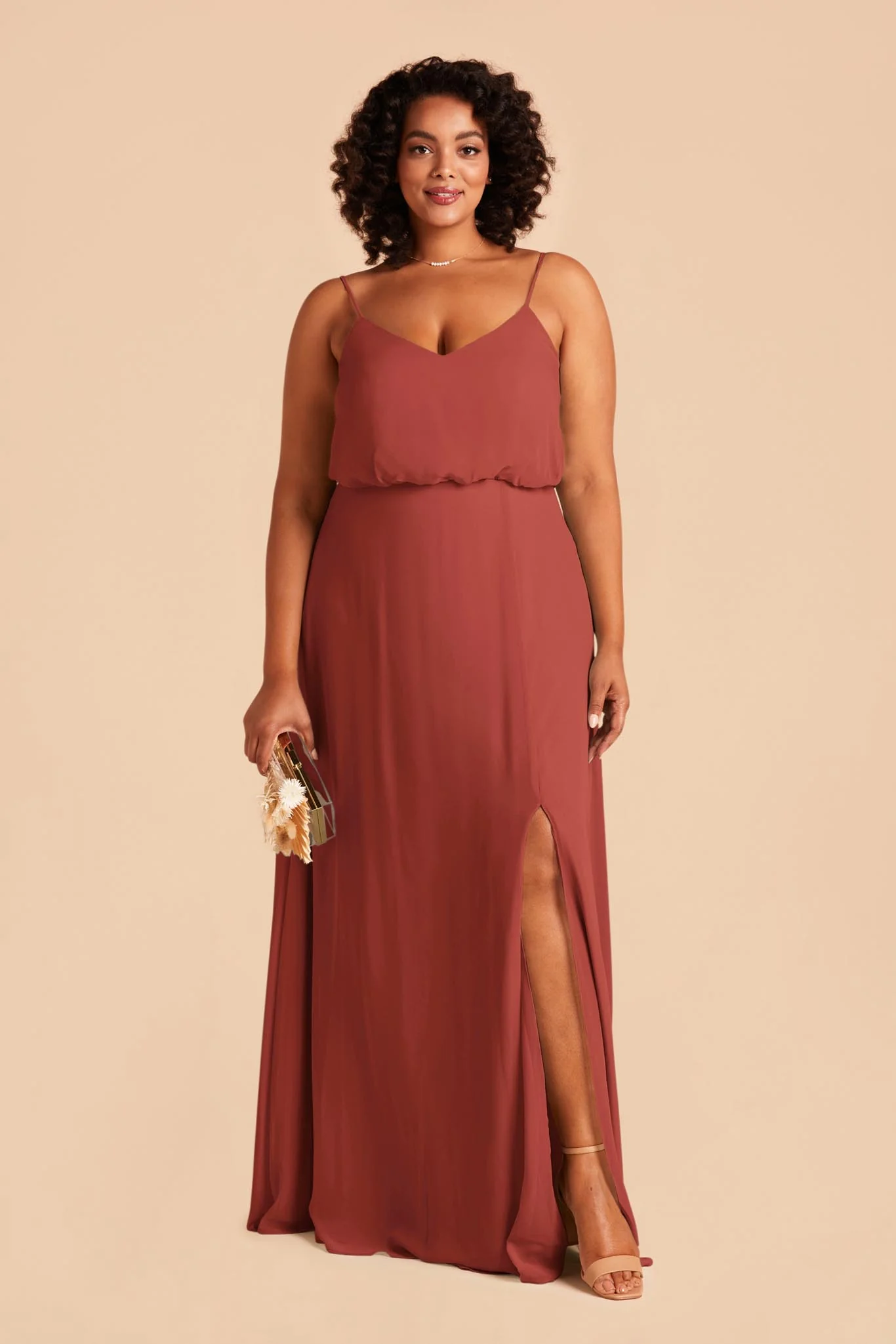 Gwennie Dress With Slit - Spice - necksoother