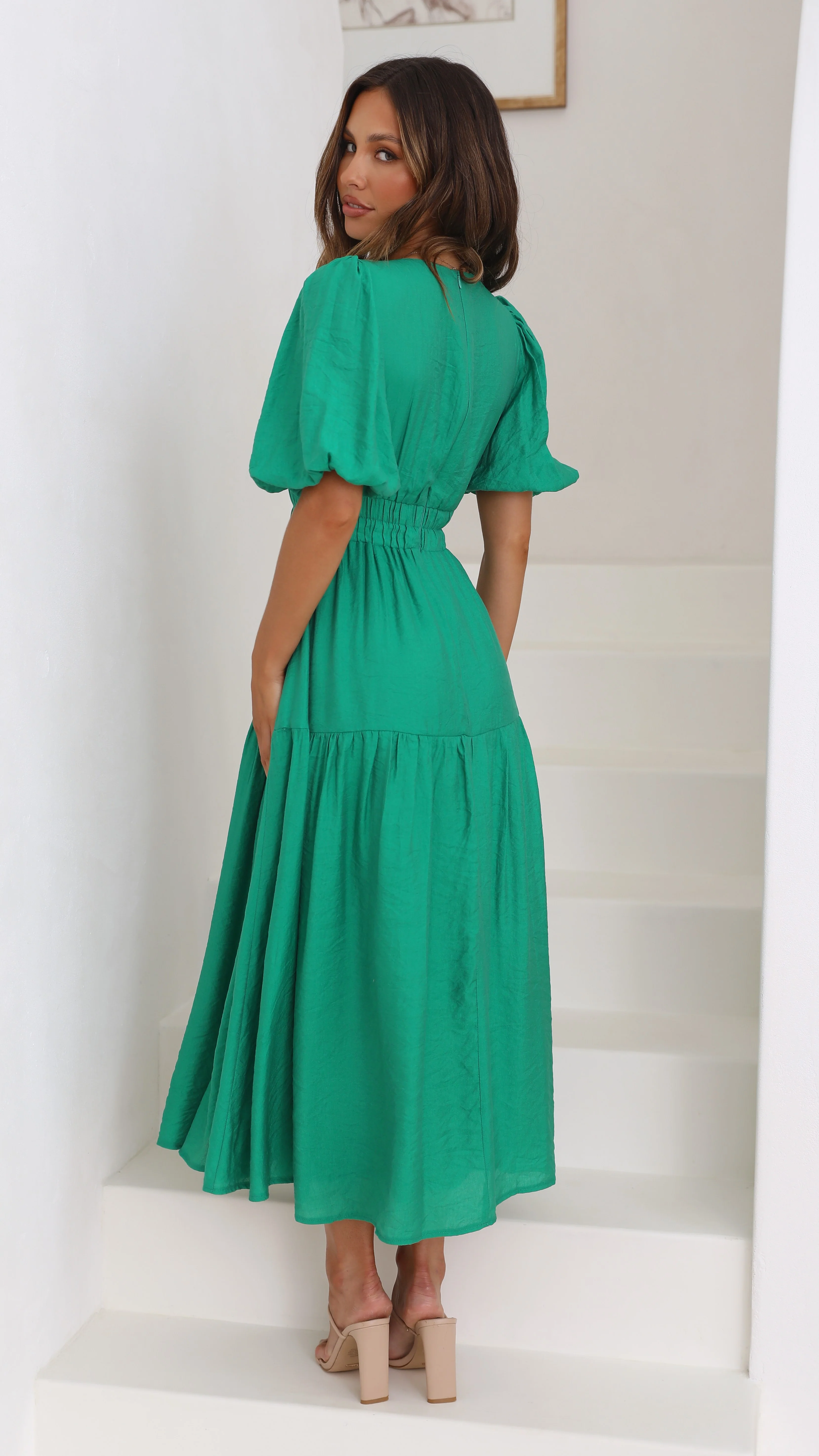 Erin Midi Dress - Emerald - necksoother