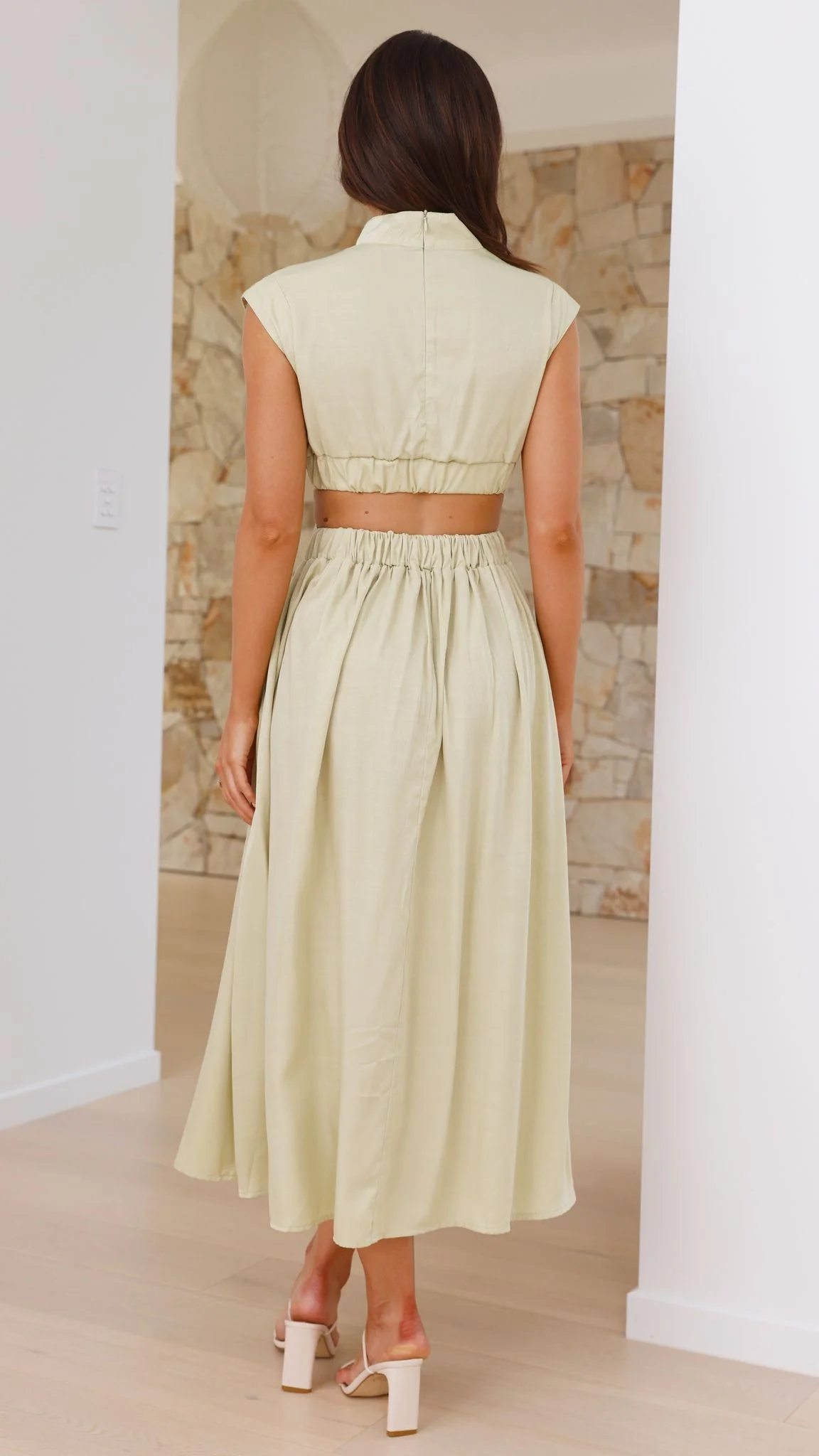 Cindie Midi Dress - Sage - necksoother