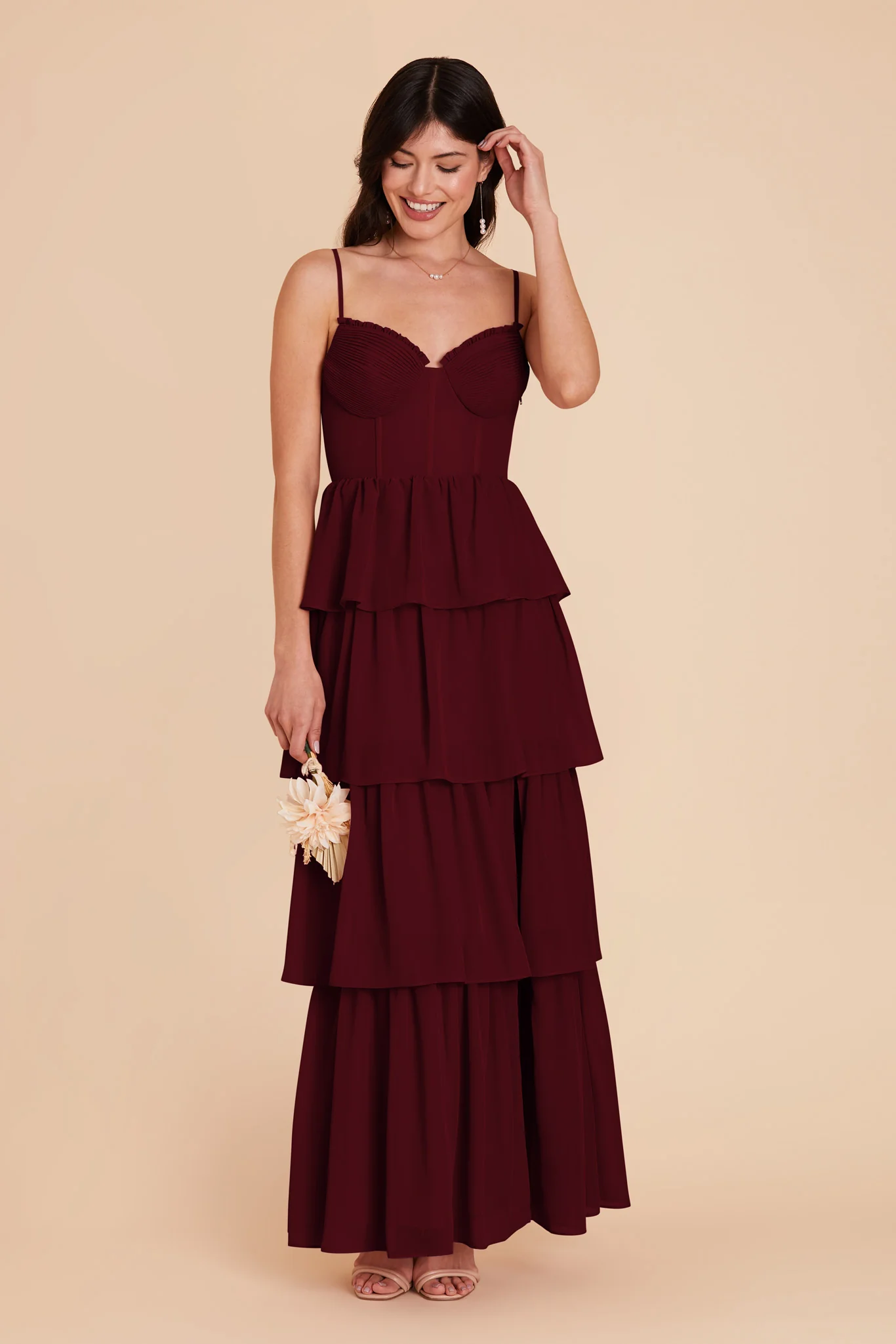 Lola Chiffon Dress - Cabernet - necksoother