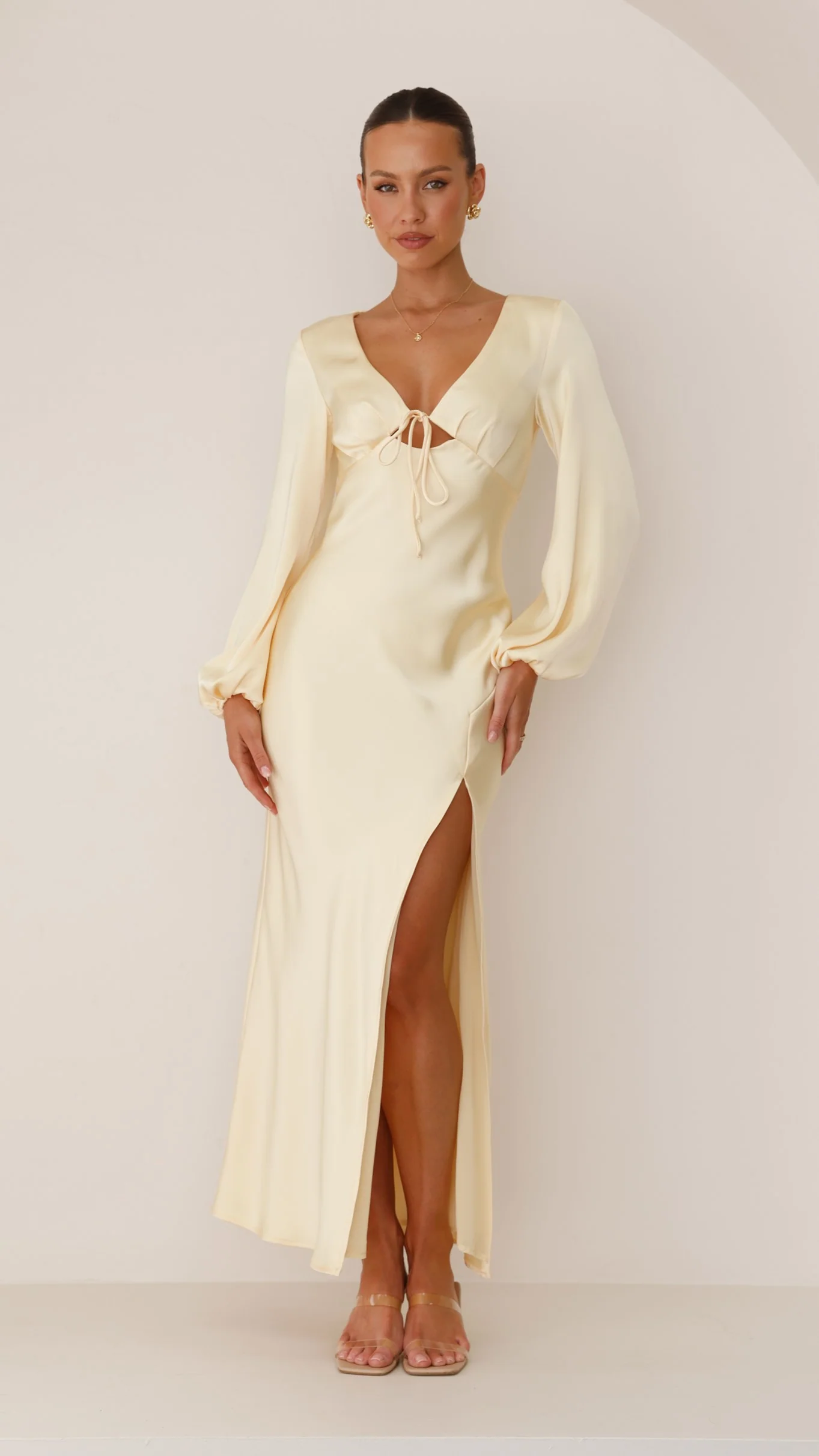 Brigitte Maxi Dress - Yellow - necksoother