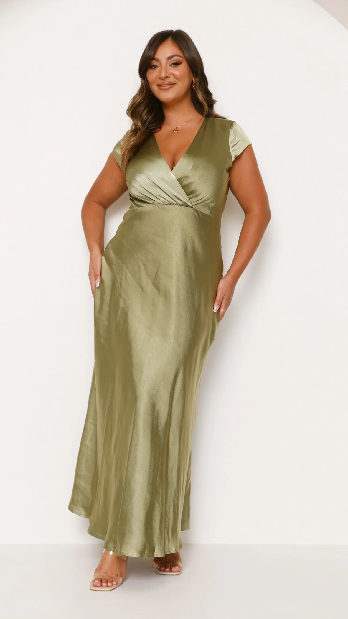 Selma Maxi Dress - Olive - necksoother